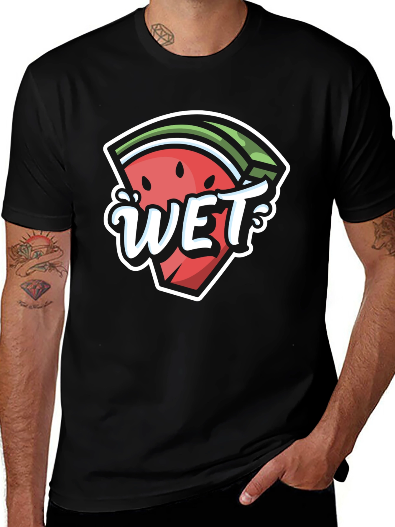 Variant 4 of Wet Watermelon Graphic Tee - Summer Fun
