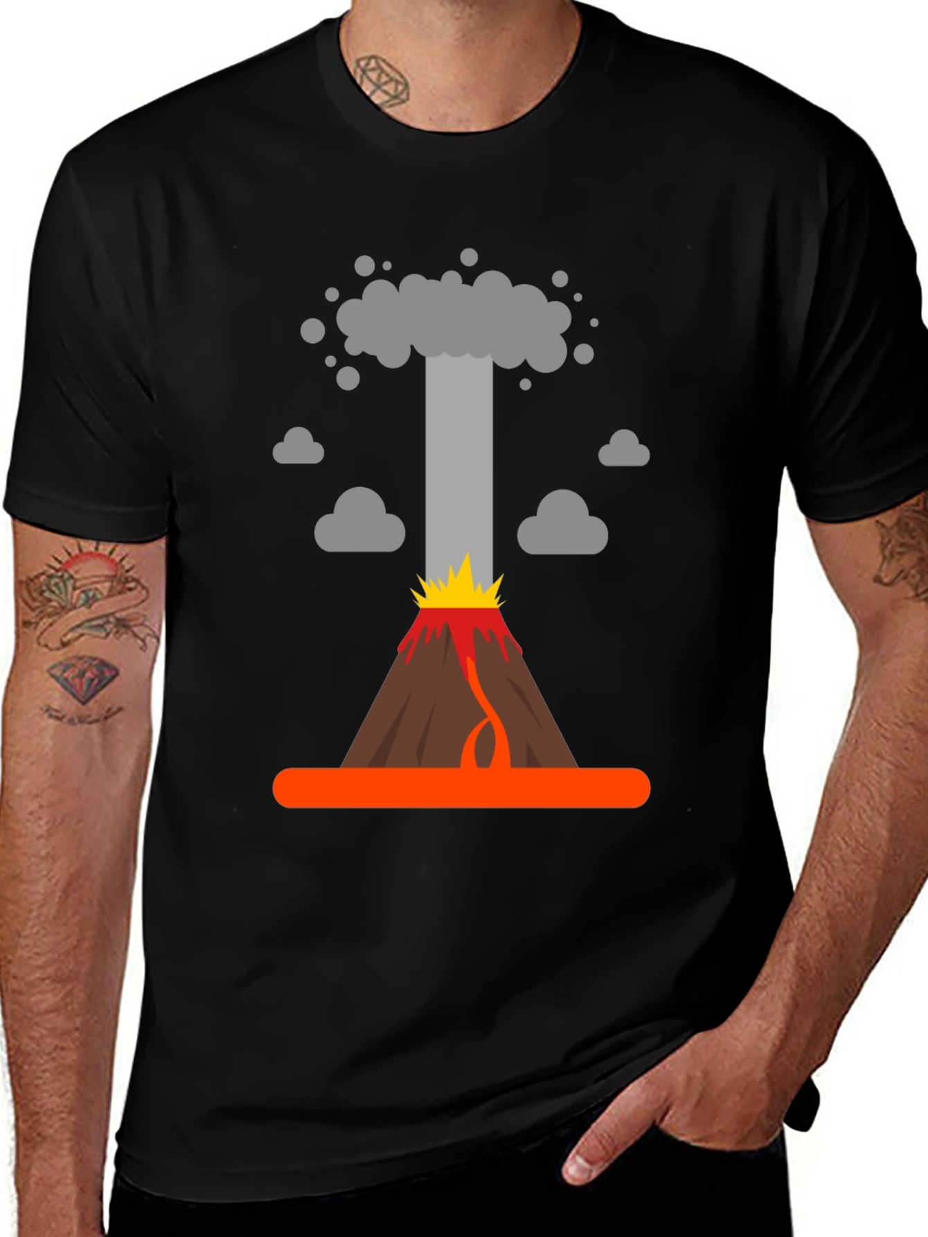 Variant 20 of Volcano Eruption Graphic T-Shirt - Bold Design