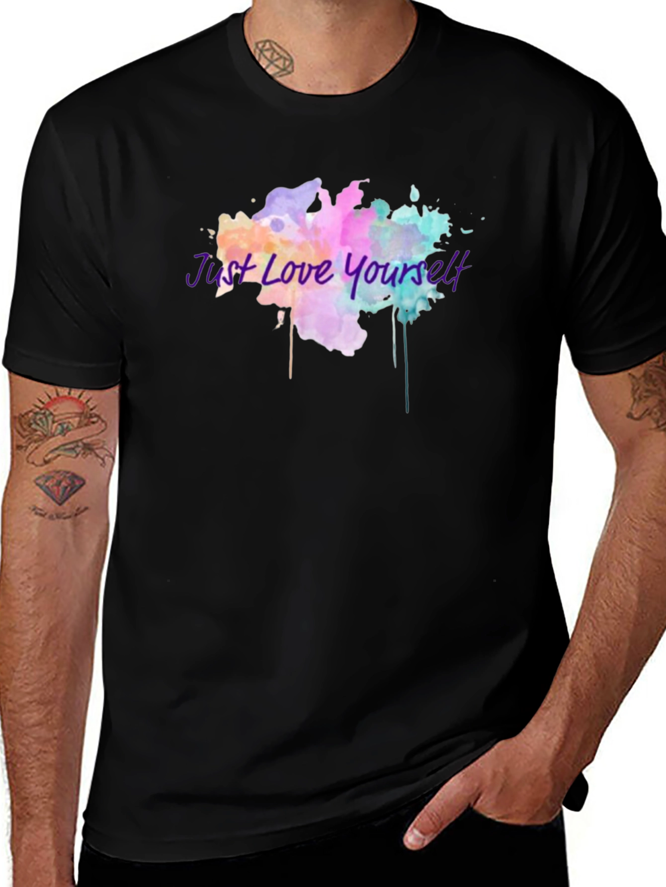 Variant 21 of Just Love Yourself Watercolor Tee