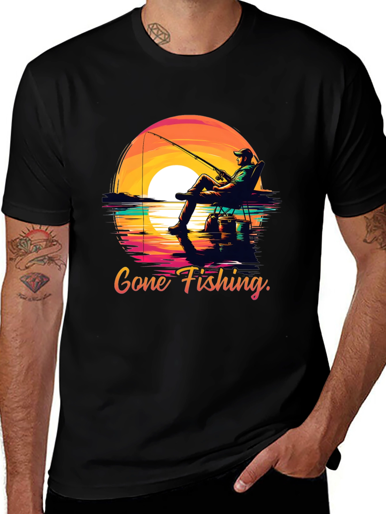 Variant 26 of Gone Fishing Graphic Tee