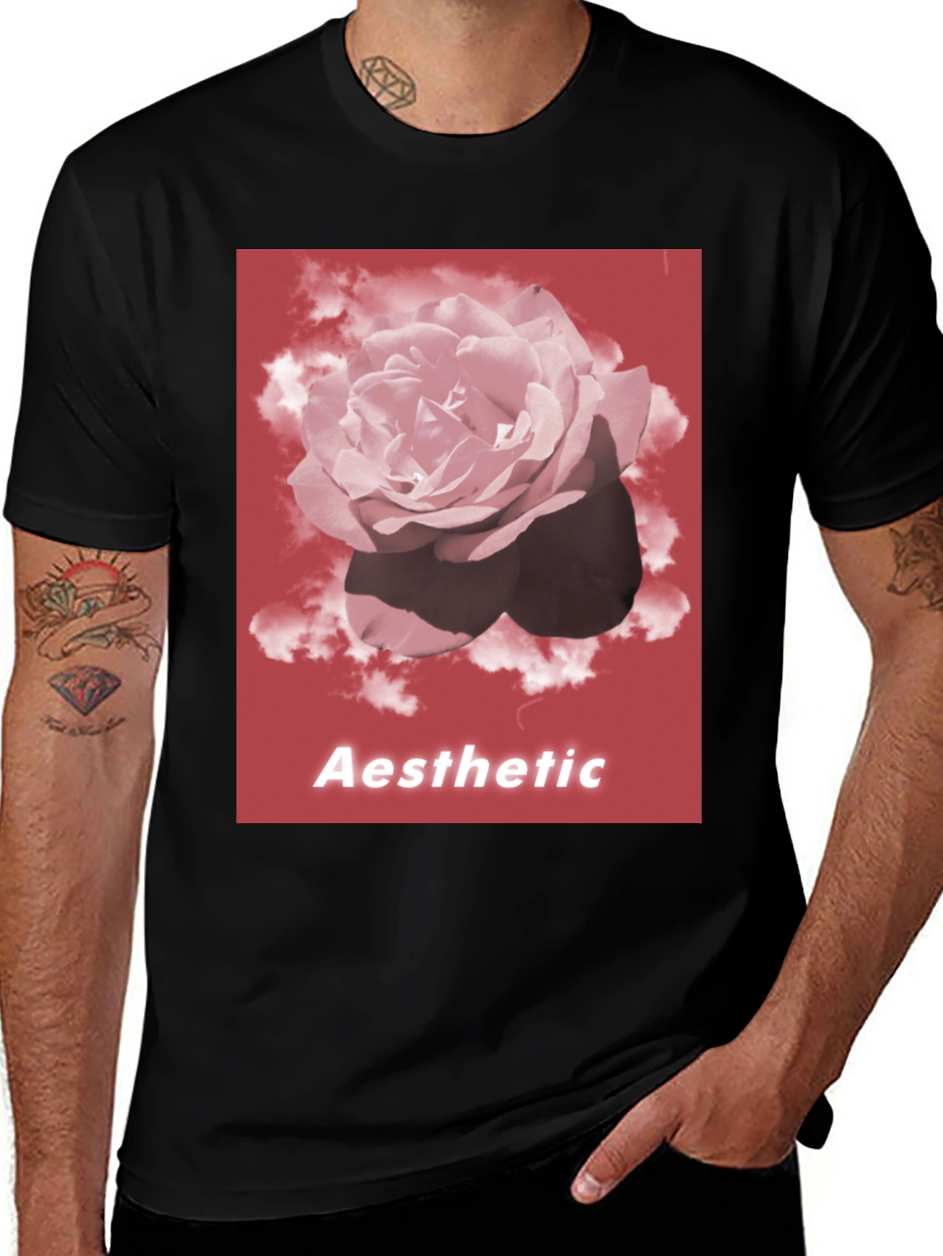 Variant 17 of Aesthetic Rose Graphic T-Shirt