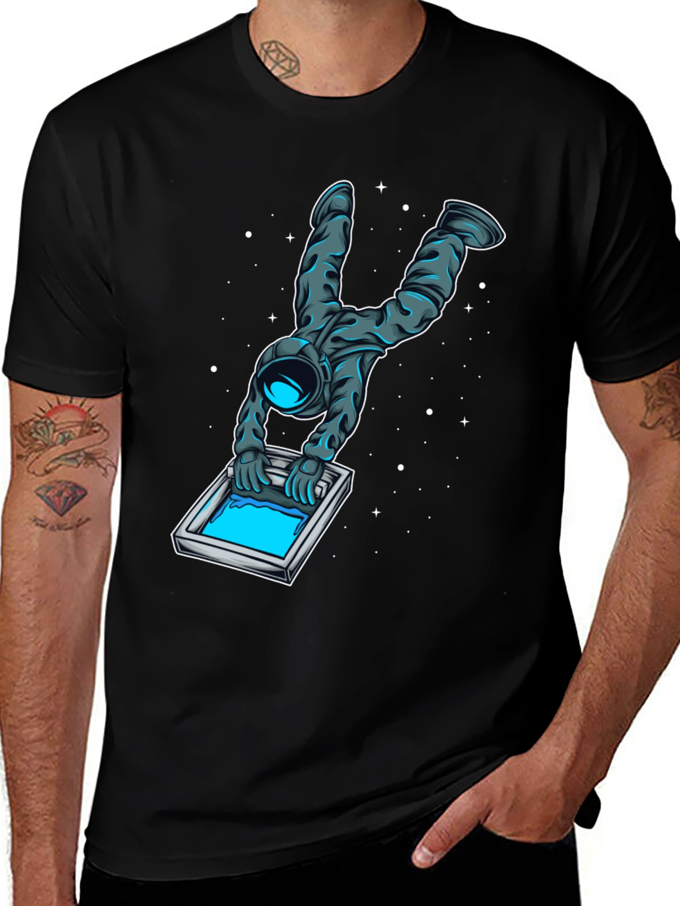Variant 6 of Astronaut Screen Printing T-Shirt - Unique Graphic Tee