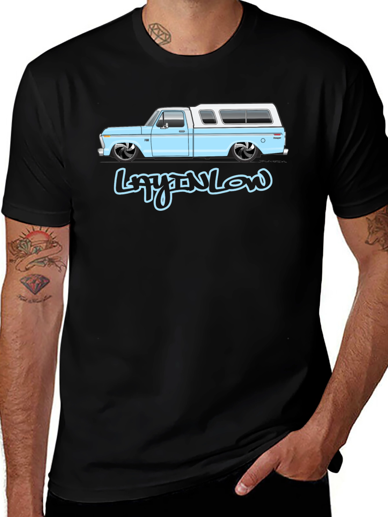 Lay'n Low Truck Graphic Tee - Black