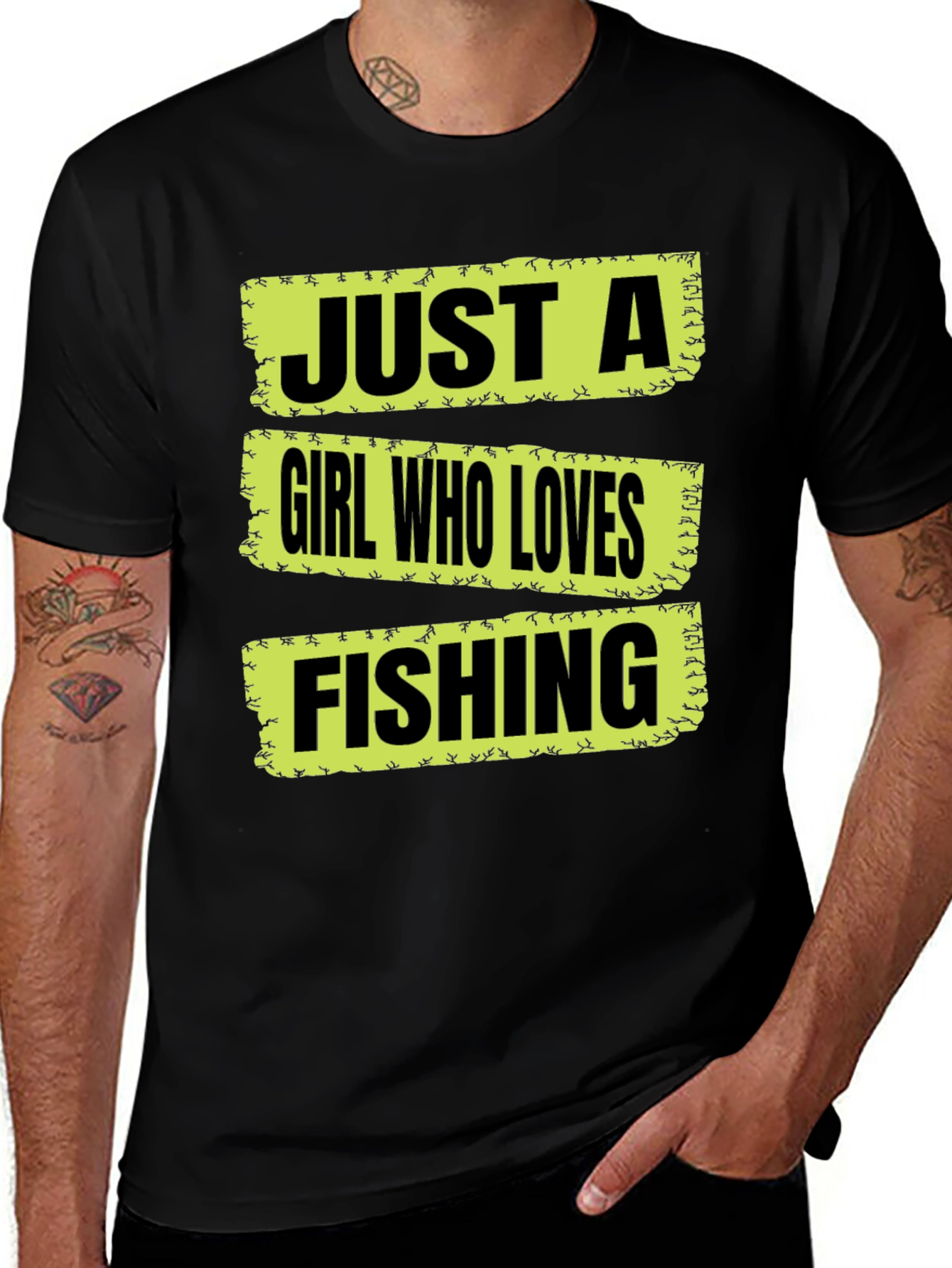 Variant 11 of Just A Girl Who Loves Fishing Graphic T-Shirt