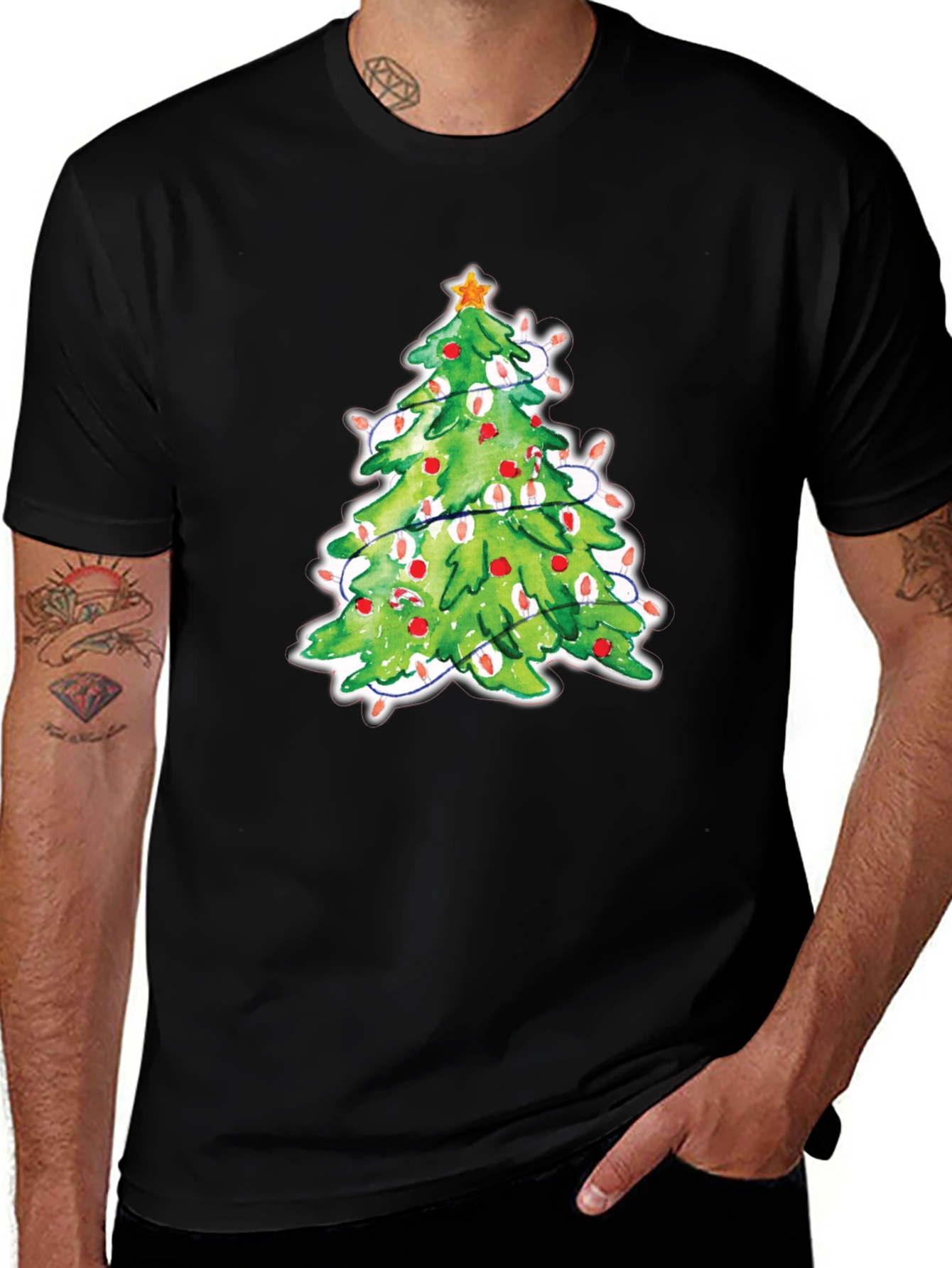 Christmas Tree T-Shirt Festive Holiday Tee