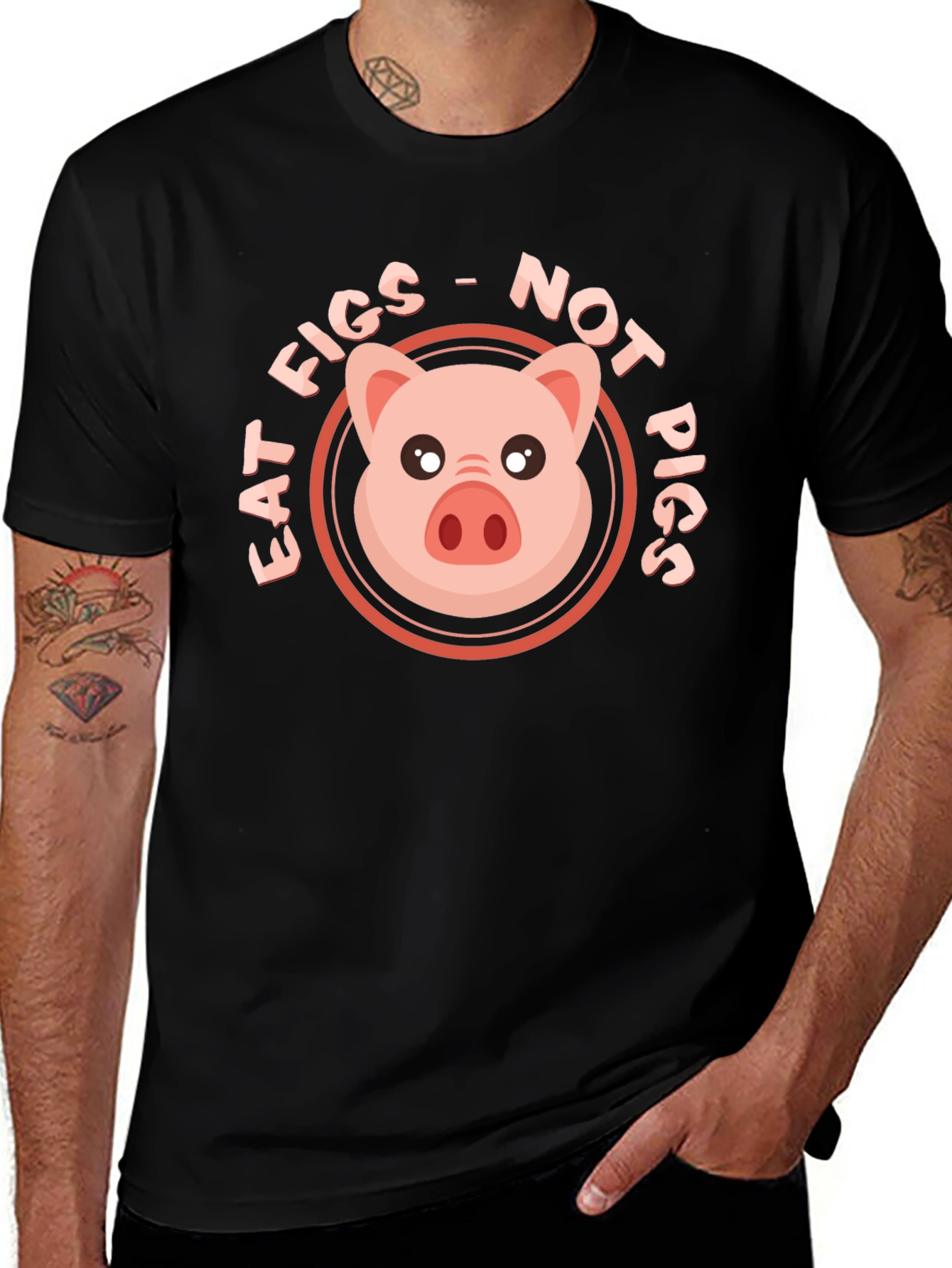 Variant 22 of Eat Figs Not Pigs Graphic T-Shirt