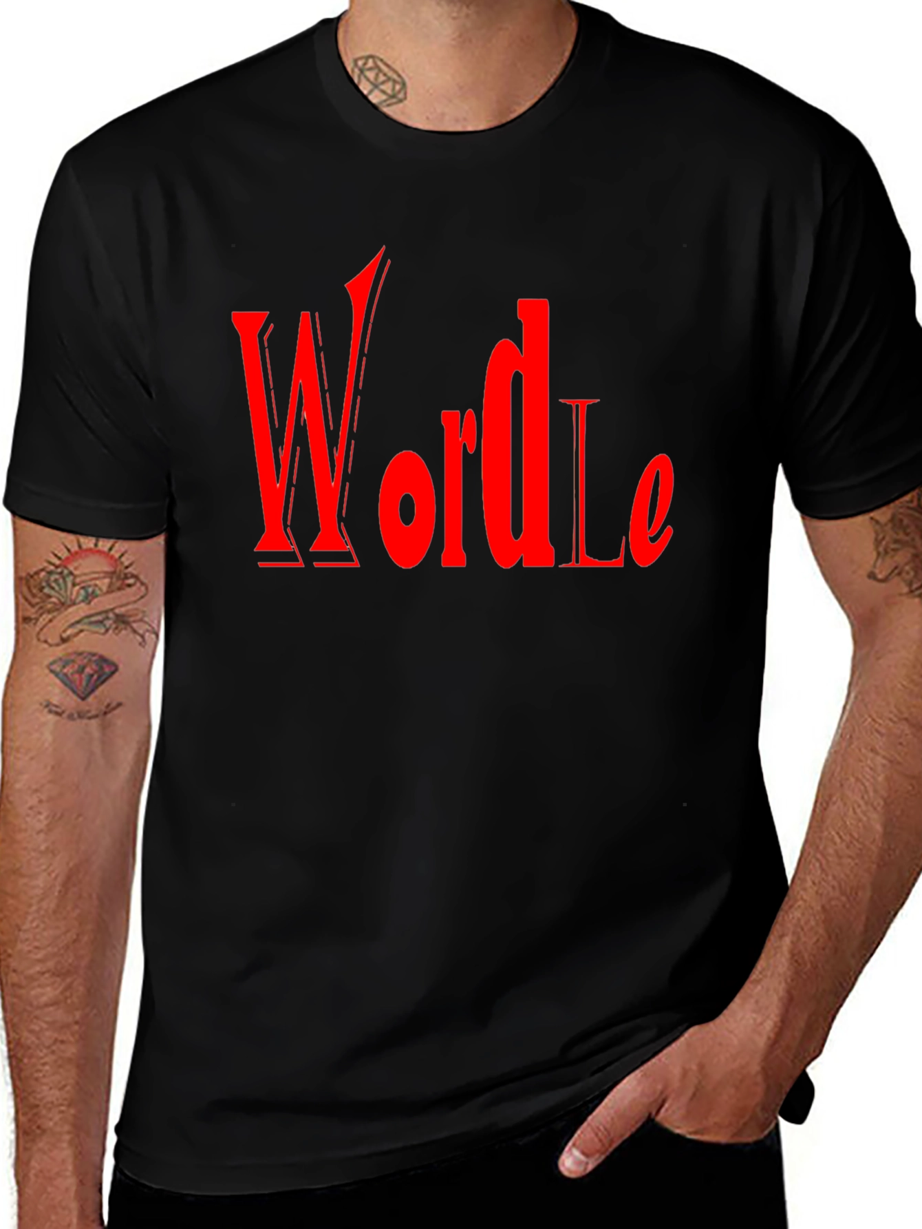 Wordle Inspired Graphic Tee - Black