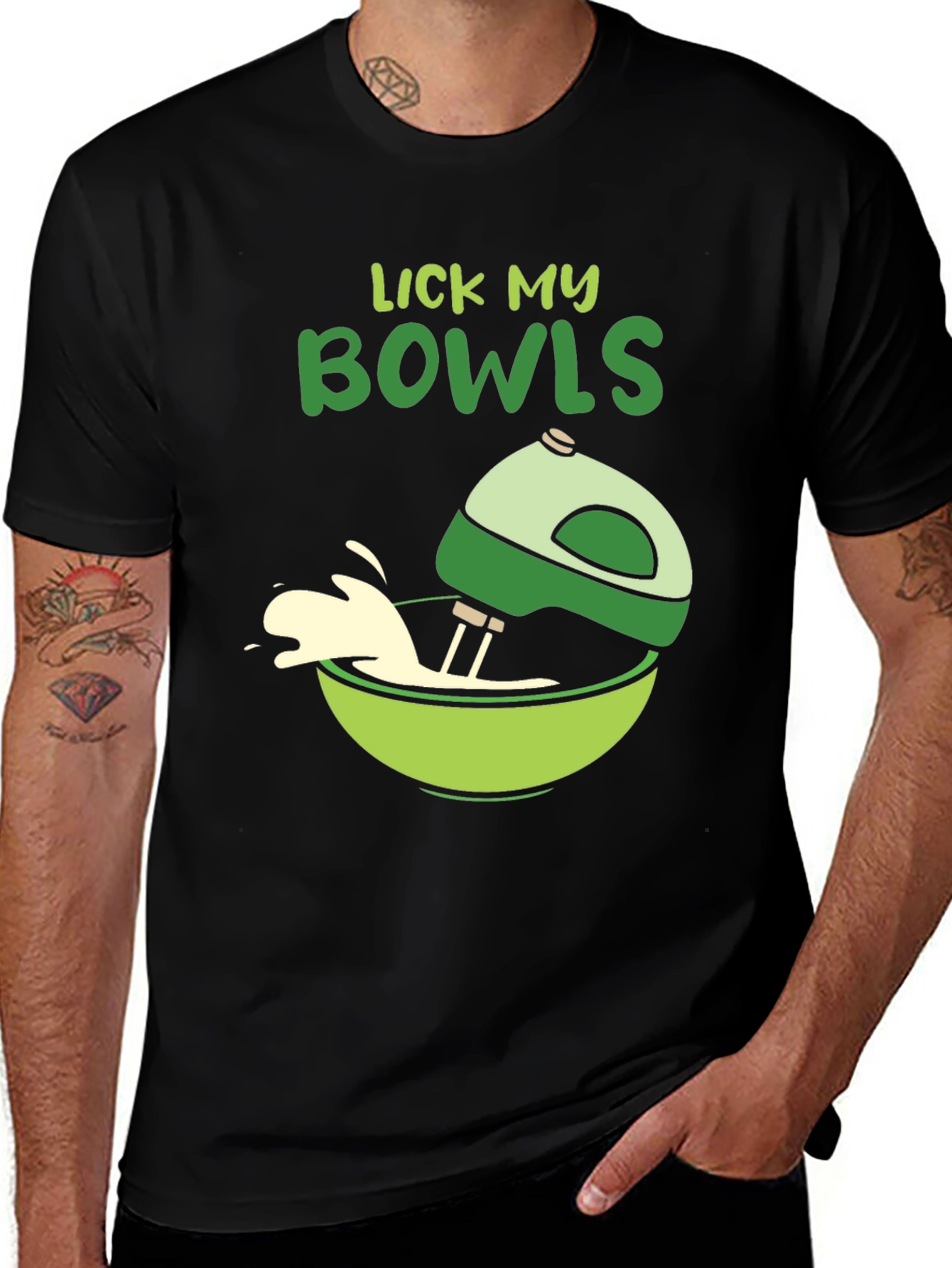 Variant 19 of Lick My Bowls T-Shirt - Quirky Baking Humor