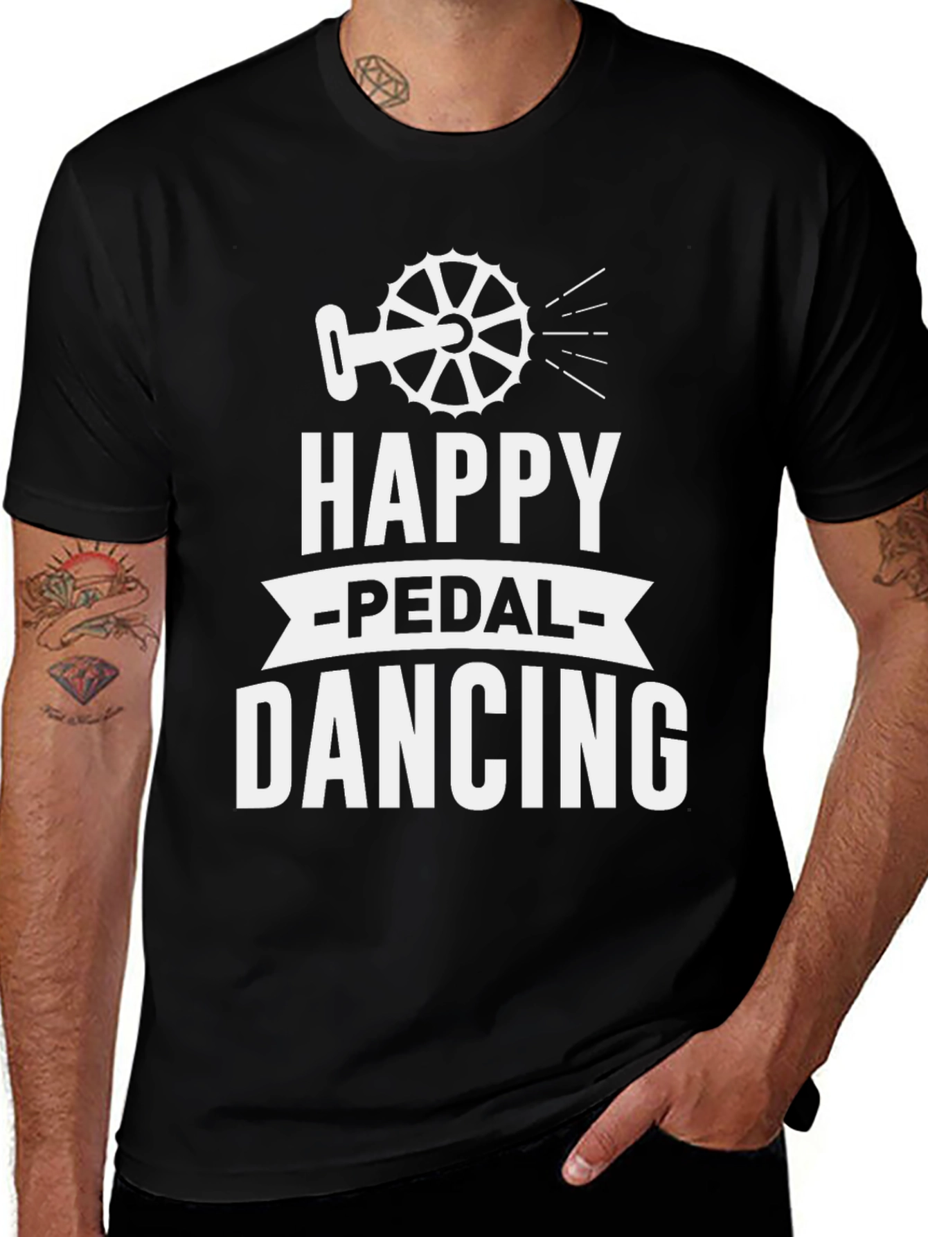 Variant 27 of Happy Pedal Dancing T-Shirt - Cycling Enthusiast Tee