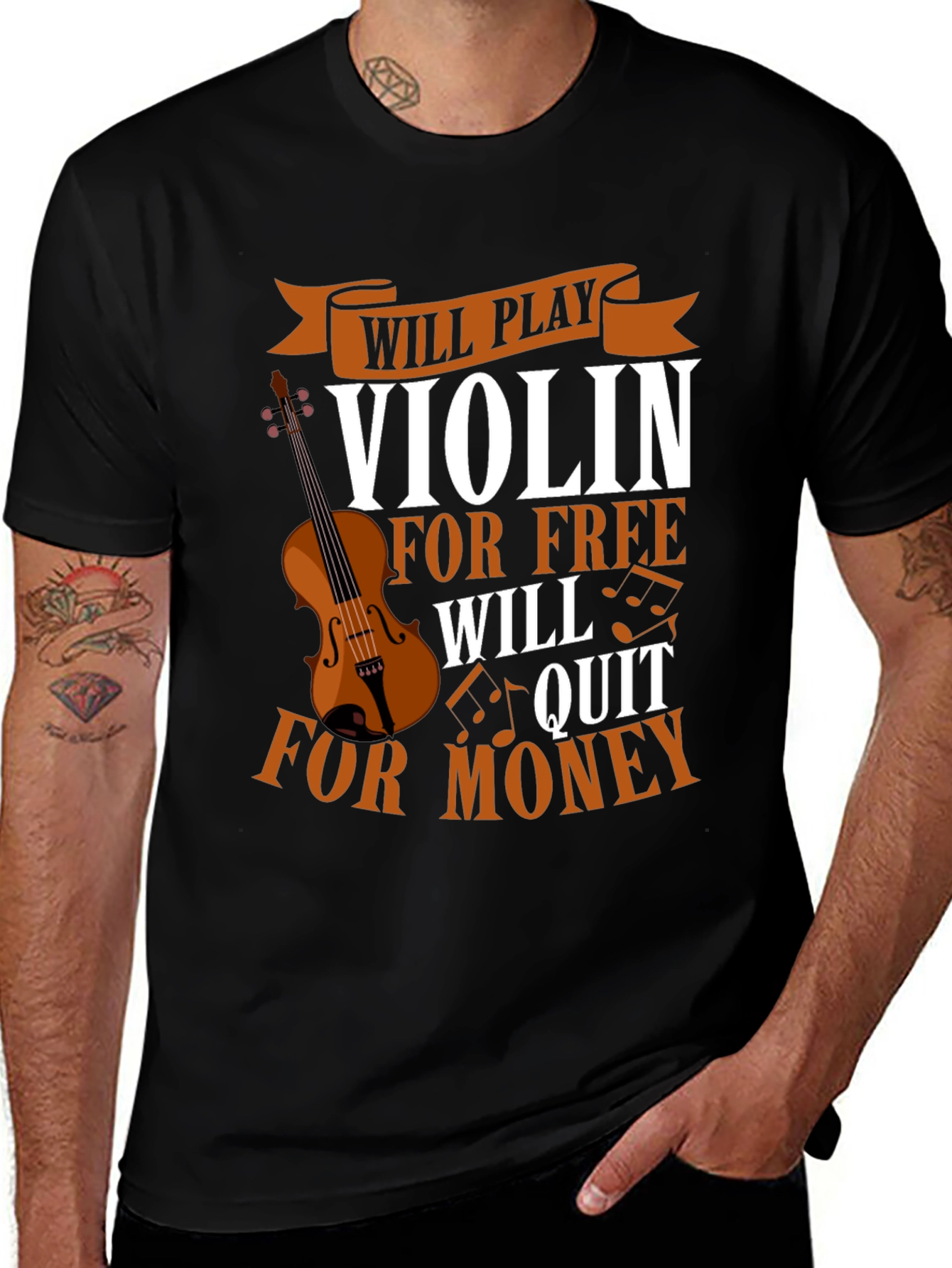 Variant 24 of Violin Player T-Shirt - Free or Money