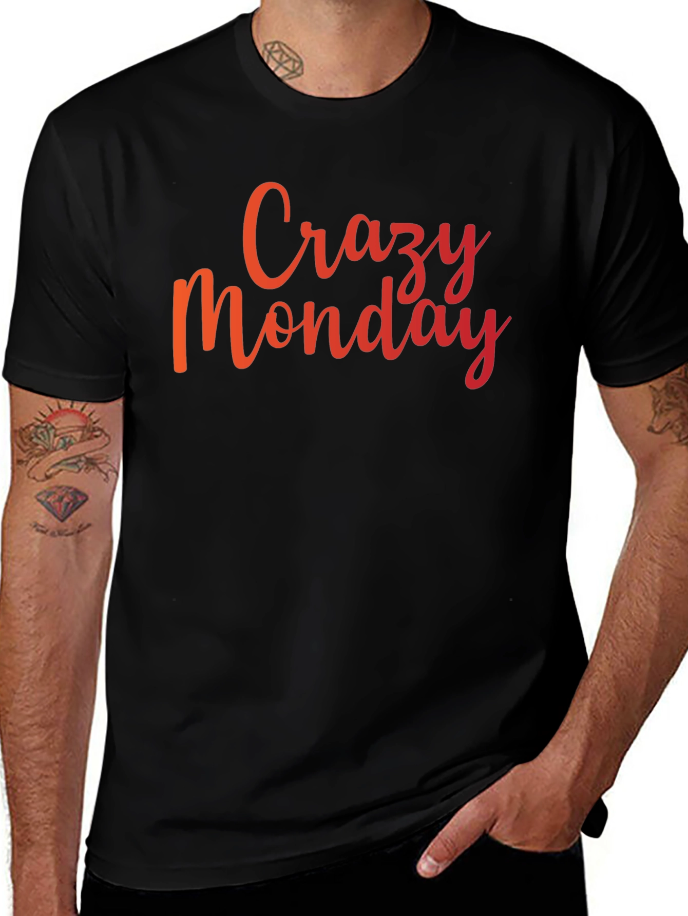 Variant 15 of Crazy Monday Graphic Tee - Black
