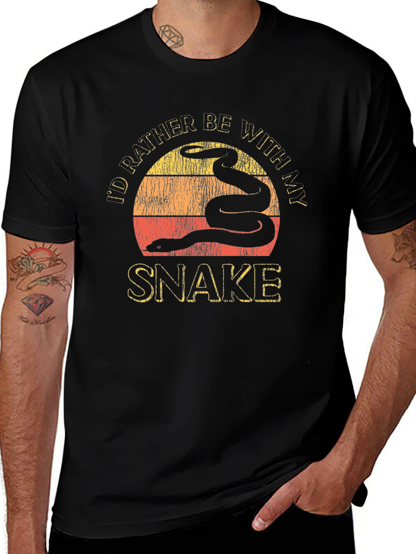 I'd Rather Be With My Snake Graphic Tee