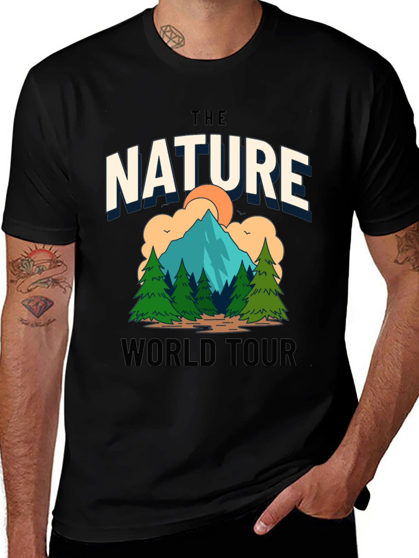 Variant 28 of The Nature World Tour Graphic T-Shirt - Mountain Tee