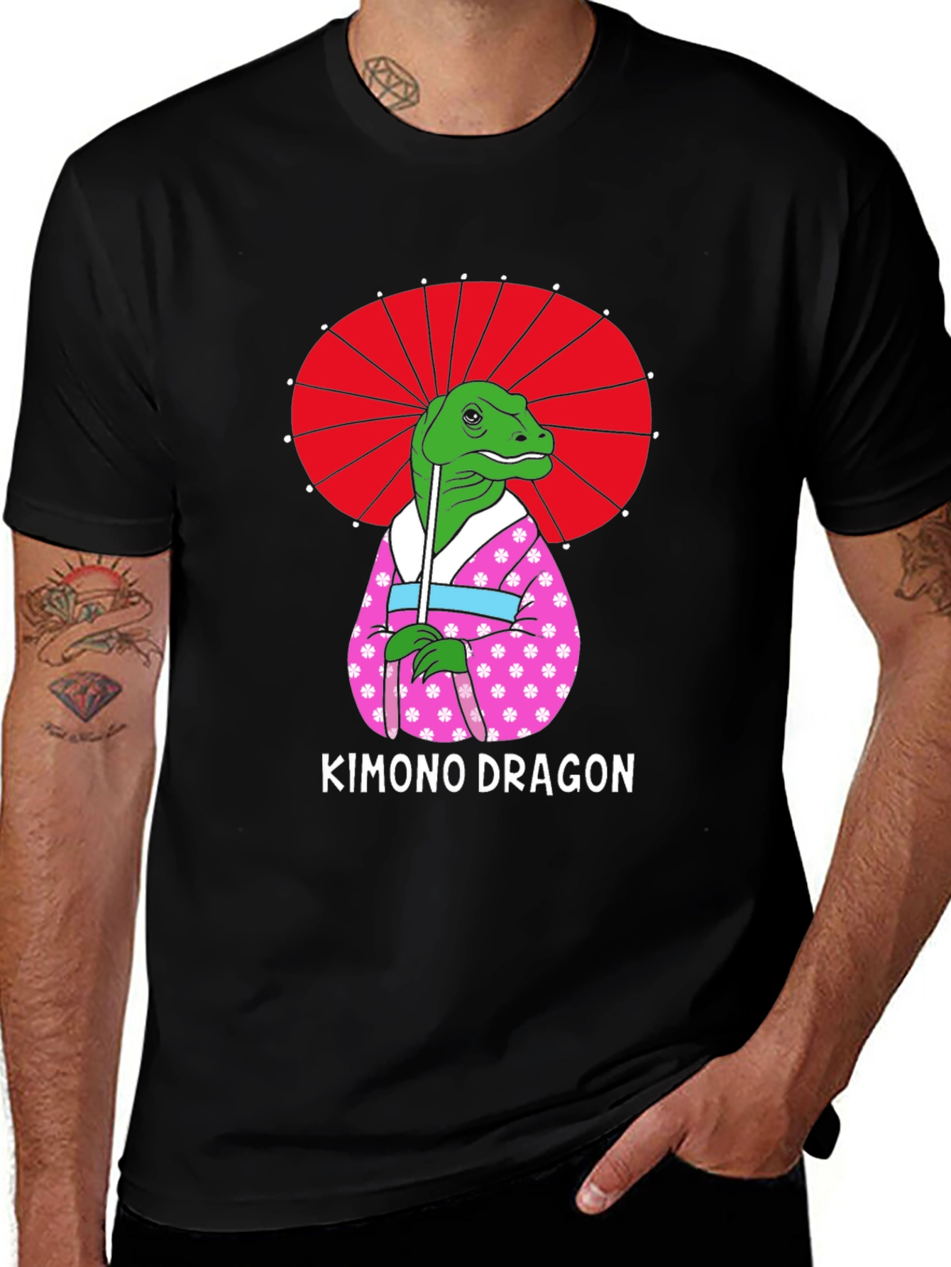 Variant 2 of Kimono Dragon T-Shirt - Unique Graphic Tee