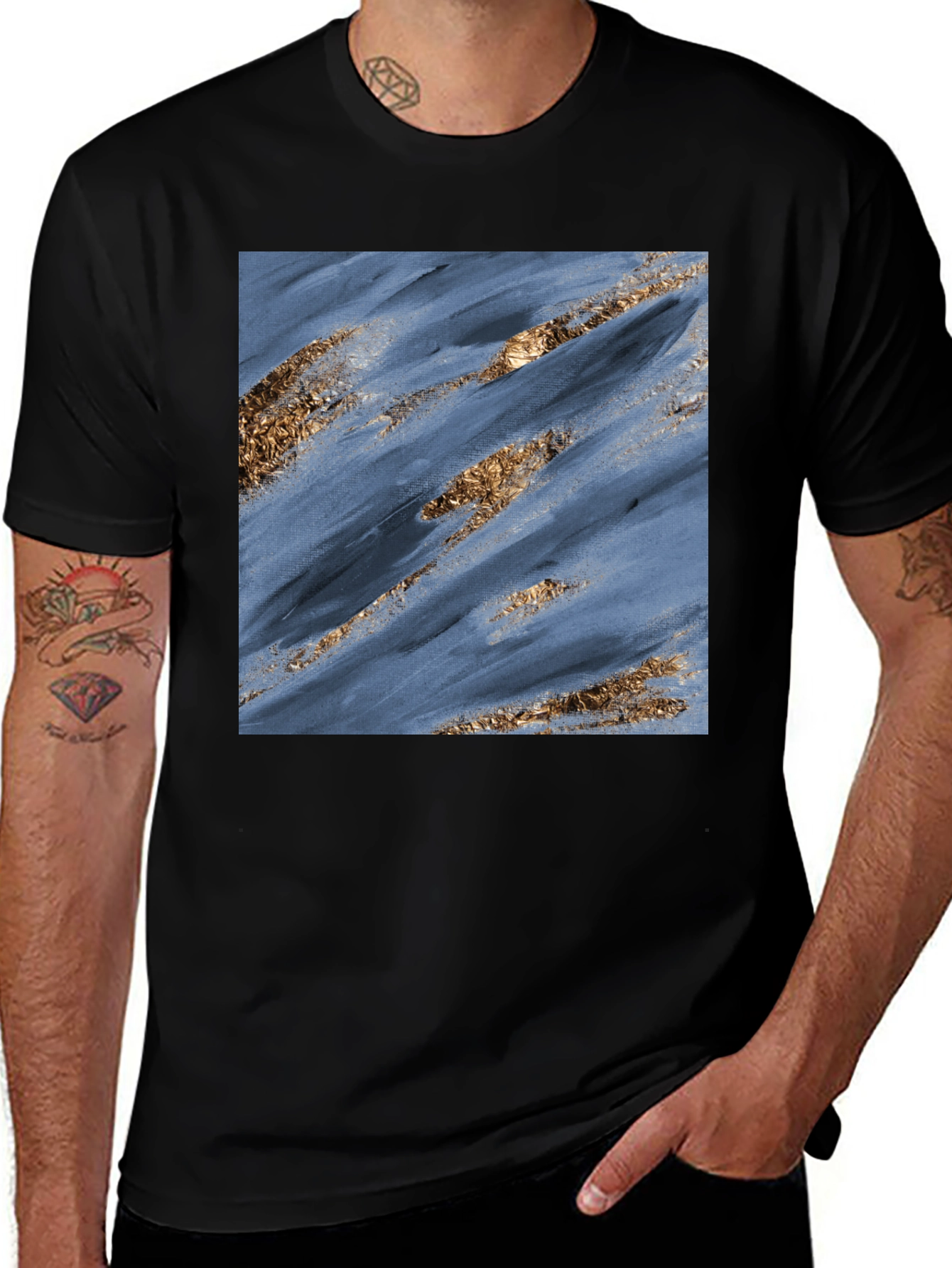 Variant 18 of Abstract Gold Accent T-Shirt