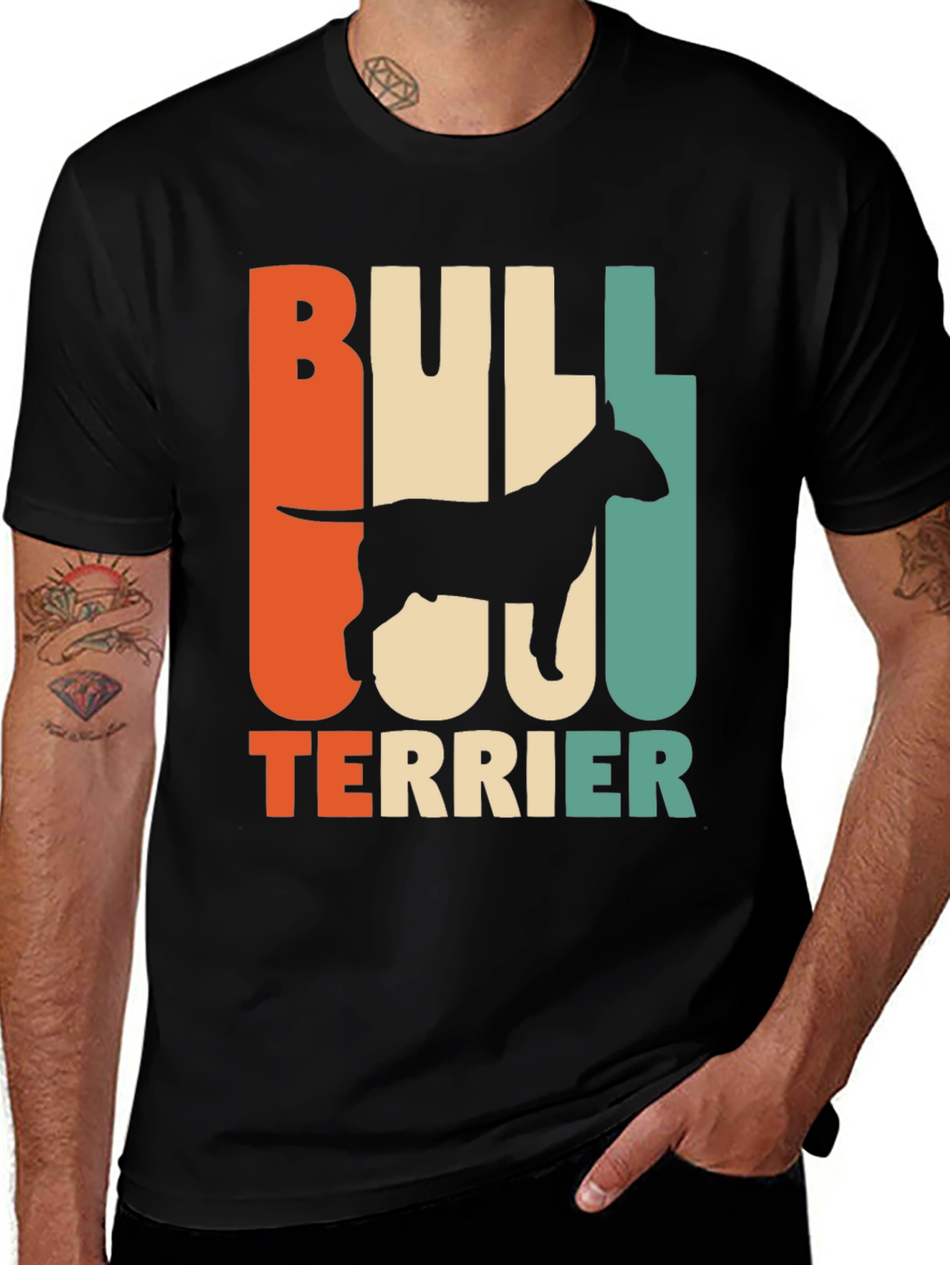 Bull Terrier Retro T-Shirt - Dog Lover Tee