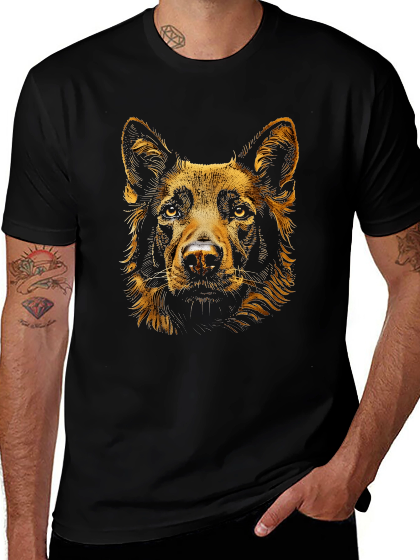 Variant 28 of Dog Portrait Graphic Tee - Soft Cotton Blend