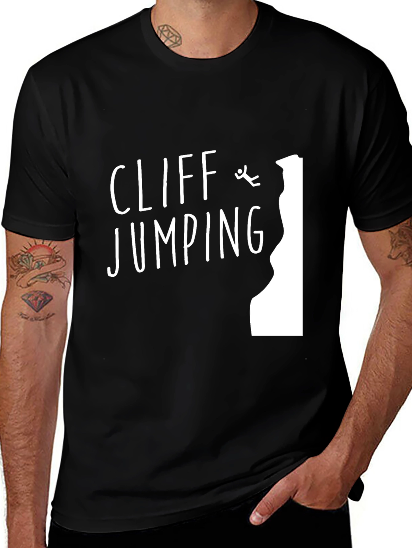 Variant 23 of Cliff Jumping T-Shirt | Extreme Sports Tee