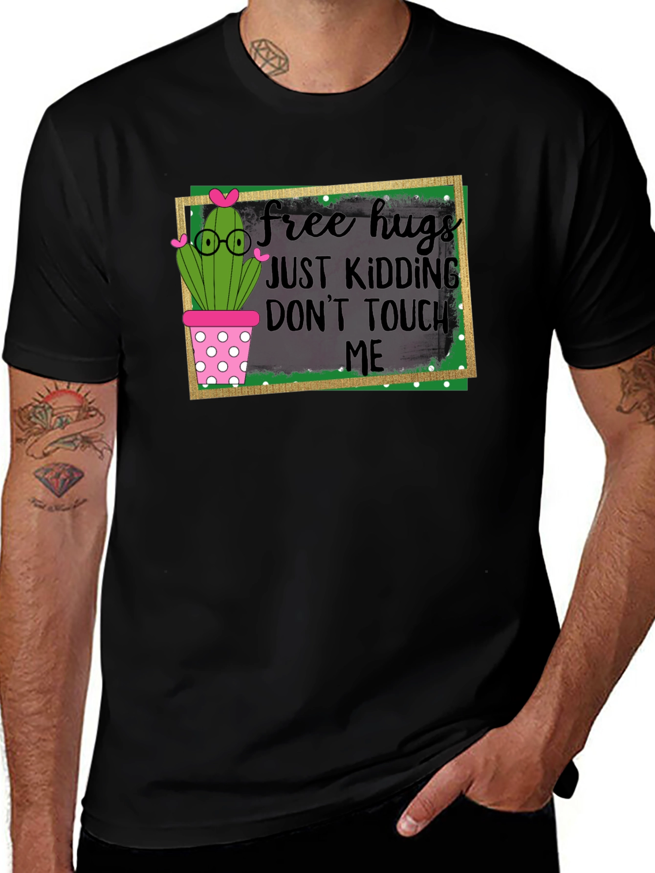 Variant 12 of Free Hugs Cactus T-Shirt - Funny Graphic Tee