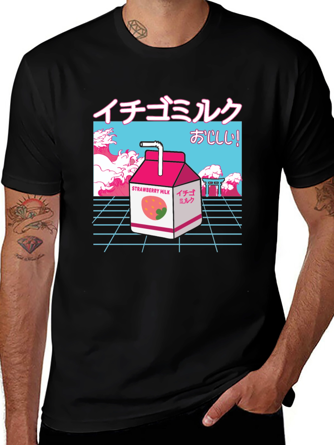 Variant 21 of Strawberry Milk Japanese Aesthetic T-Shirt