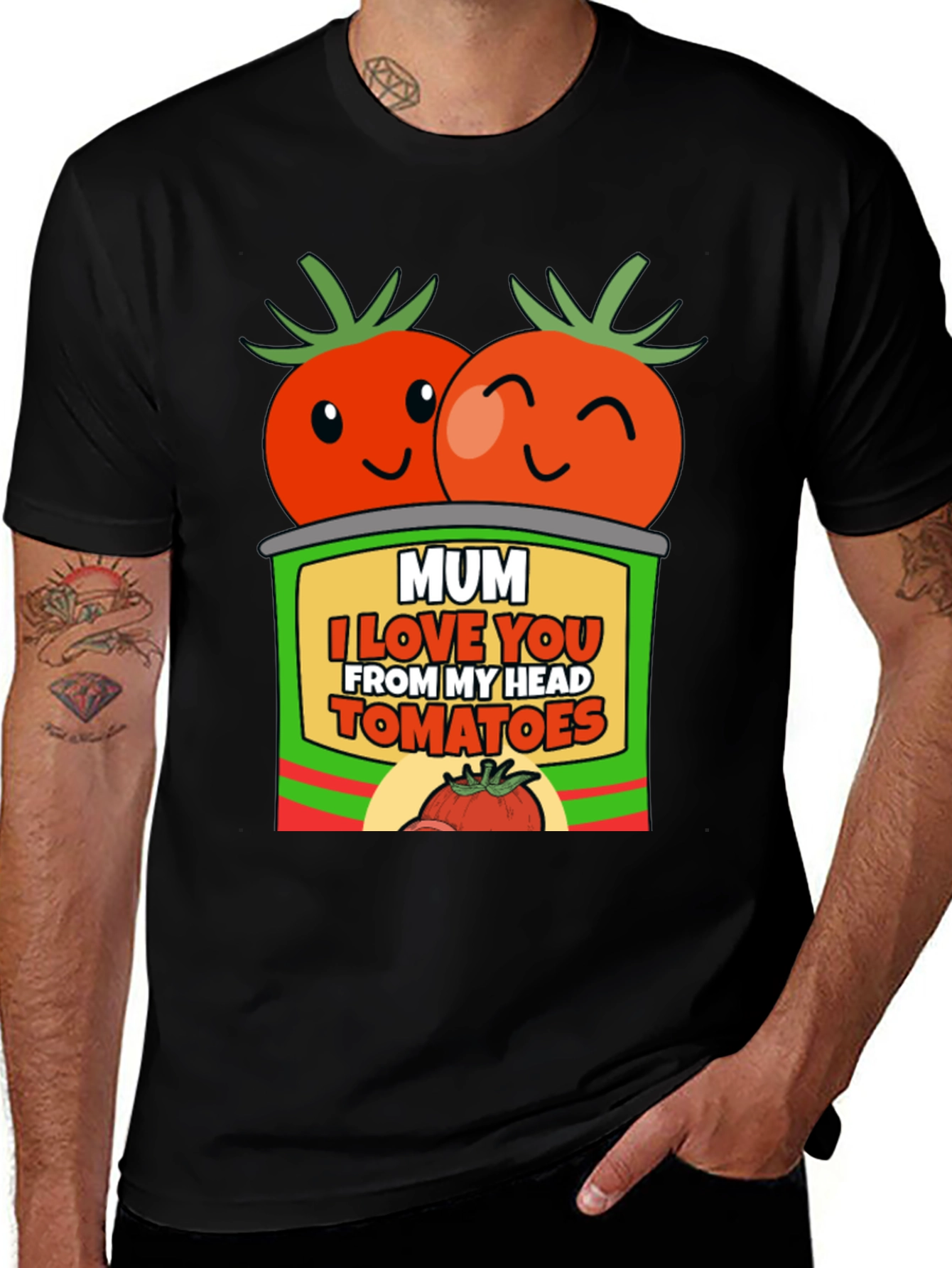 Mum Tomato T-Shirt - I Love You From My Head Tomatoes