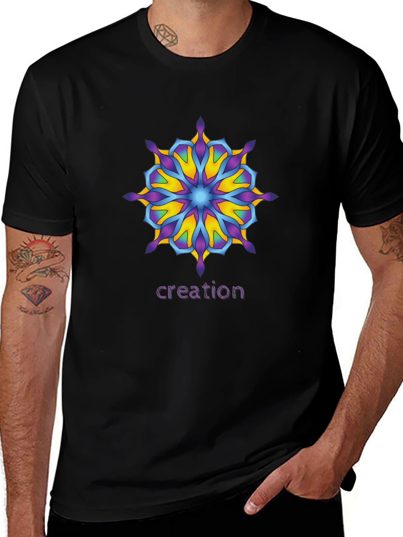Variant 24 of Creation Mandala T-Shirt - Unique Graphic Tee