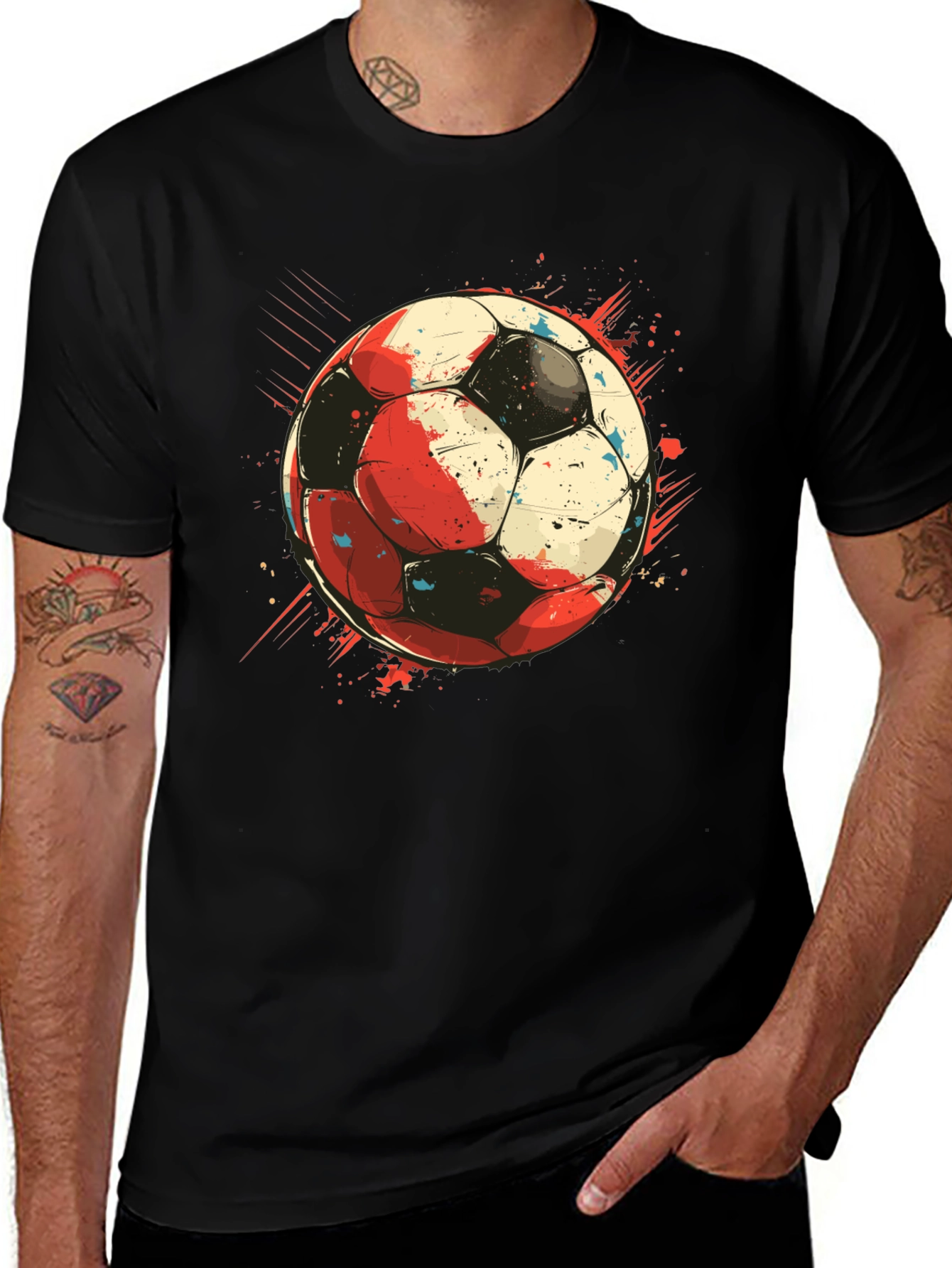 Variant 23 of Soccer Ball Graphic Tee - Stylish Sports T-Shirt