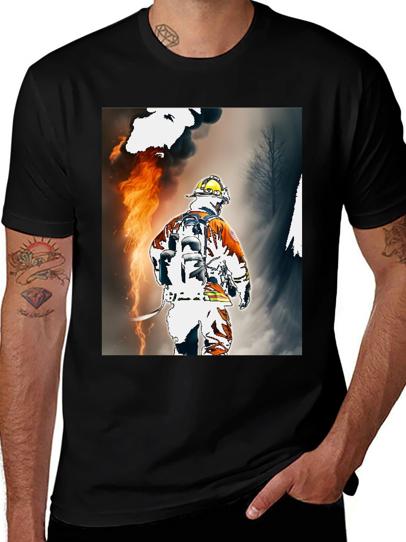 Variant 3 of Firefighter Graphic Tee - Bold Design