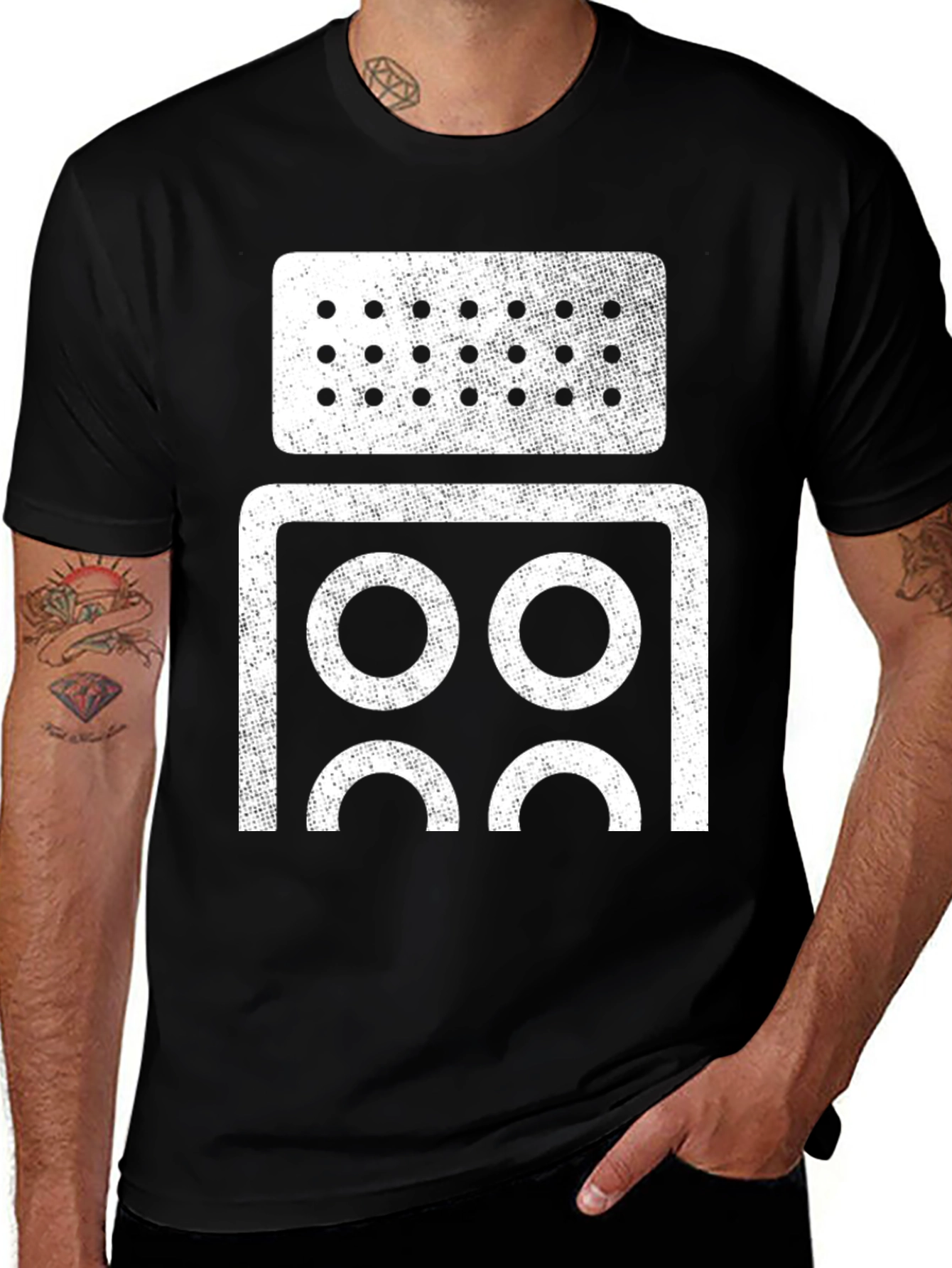 Variant 18 of Retro Cooktop Graphic Tee - Bold & Unique!