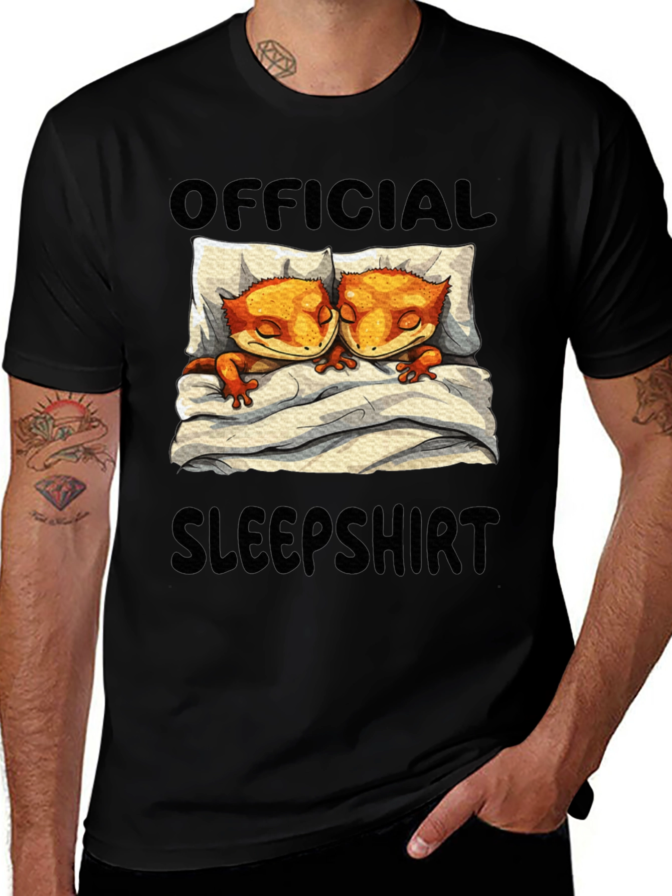 Variant 26 of Cute Gecko Sleepshirt - Official Sloth Pajama Tee