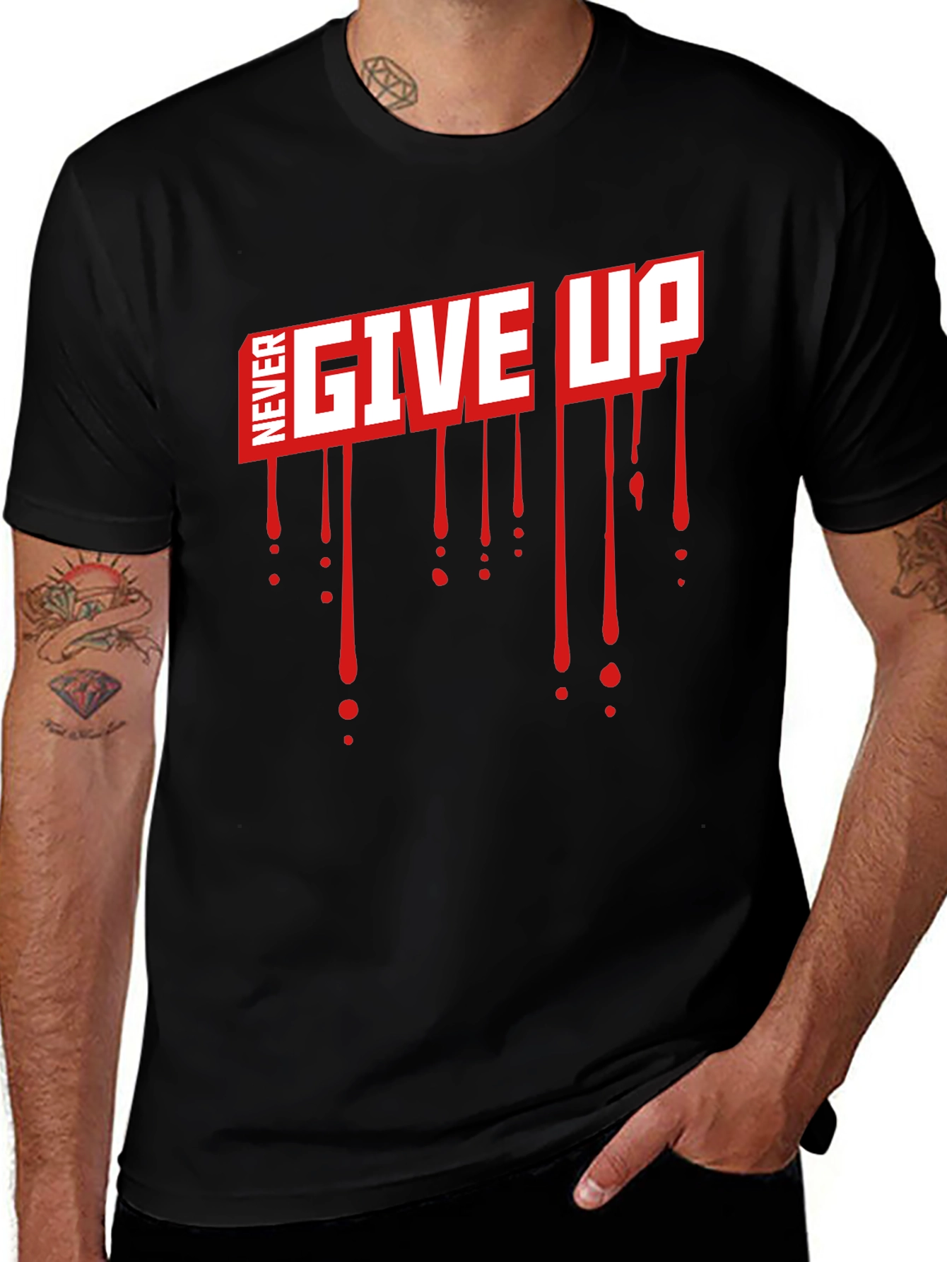 Variant 20 of Never Give Up Graphic T-Shirt