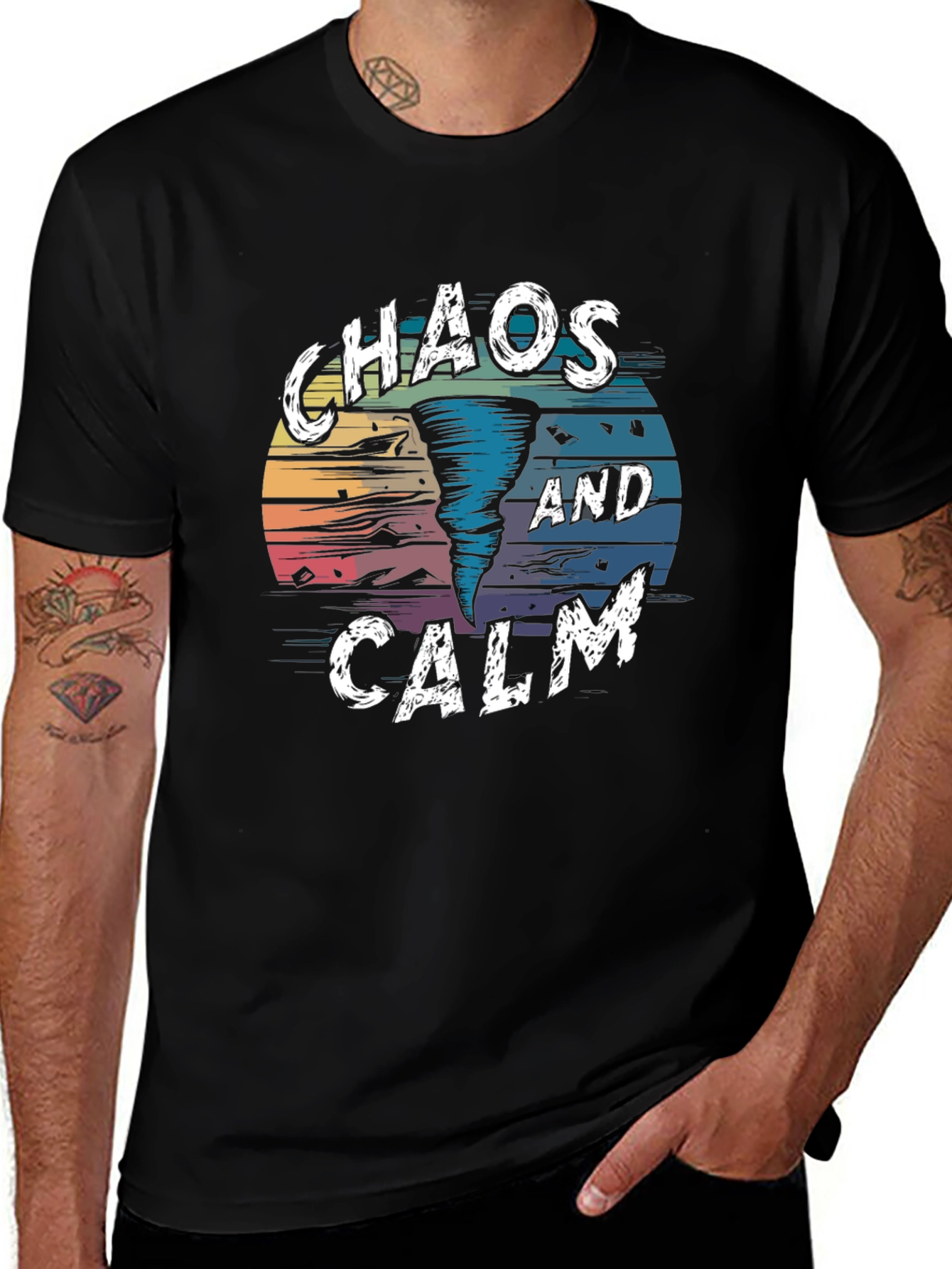 Variant 4 of Chaos and Calm Tornado Graphic T-Shirt