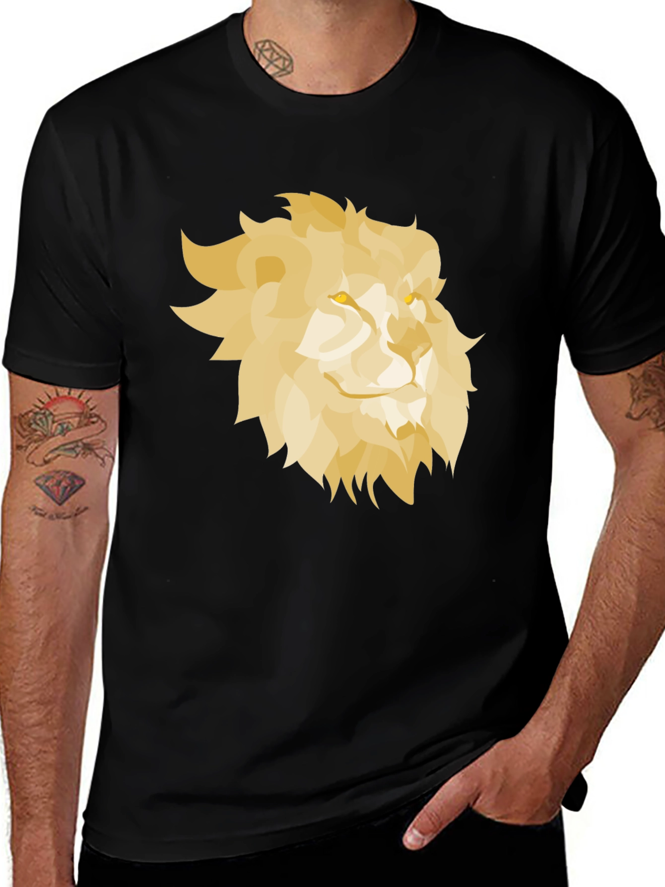 Black Lion Graphic Black T-Shirt main image