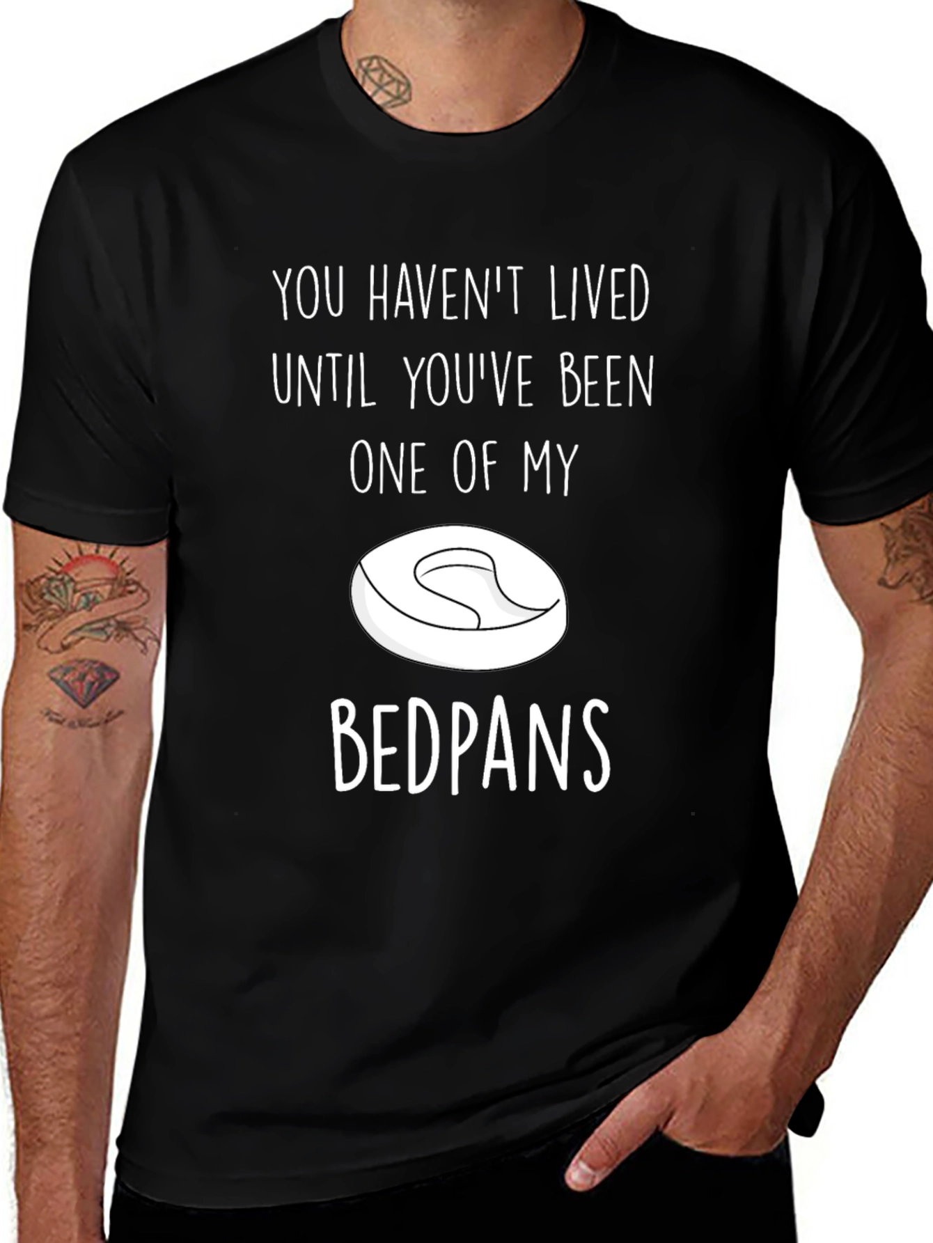 Variant 9 of Funny "Bedpans" Graphic T-Shirt