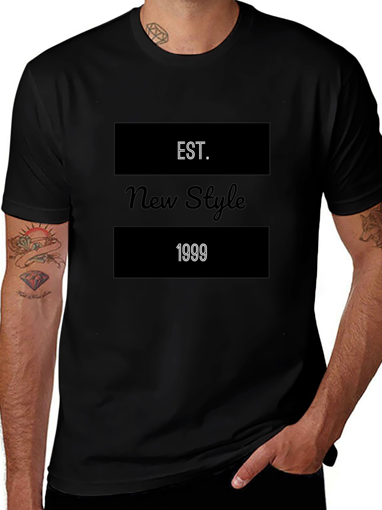 Variant 14 of Est. New Style 1999 Men's Black T-Shirt