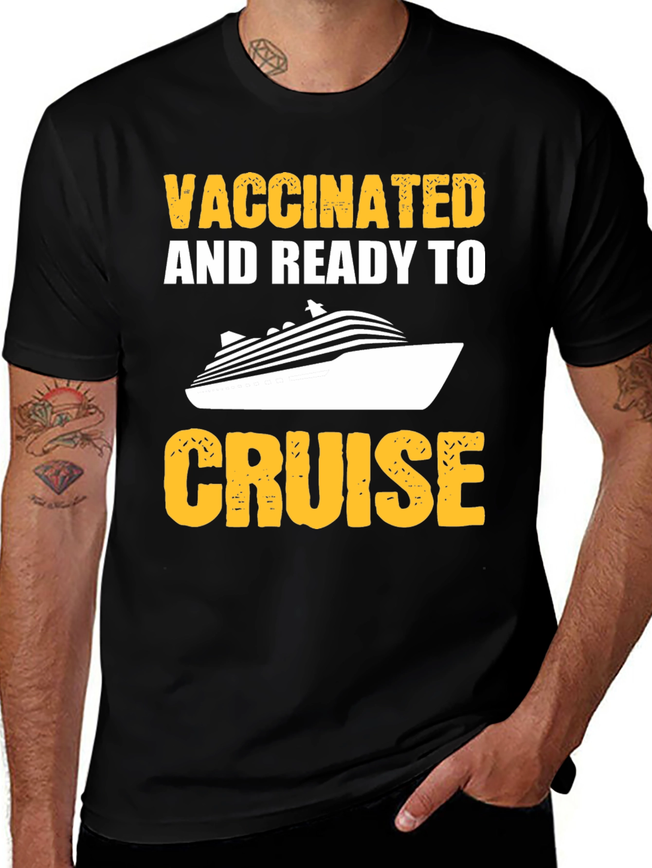 Variant 11 of Vaccinated and Ready to Cruise T-Shirt