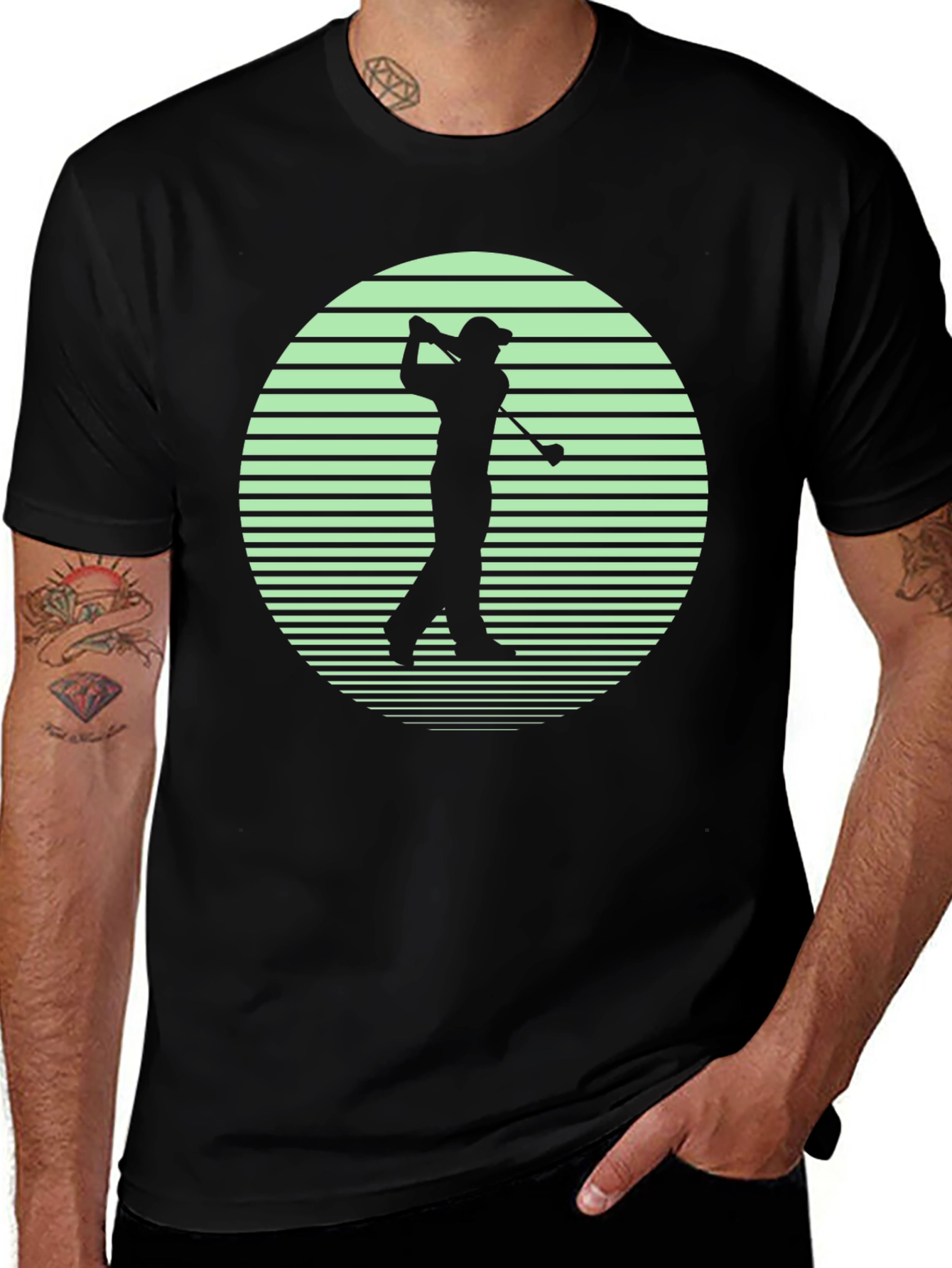 Variant 24 of Golf Silhouette Graphic Tee - Retro Style T-Shirt