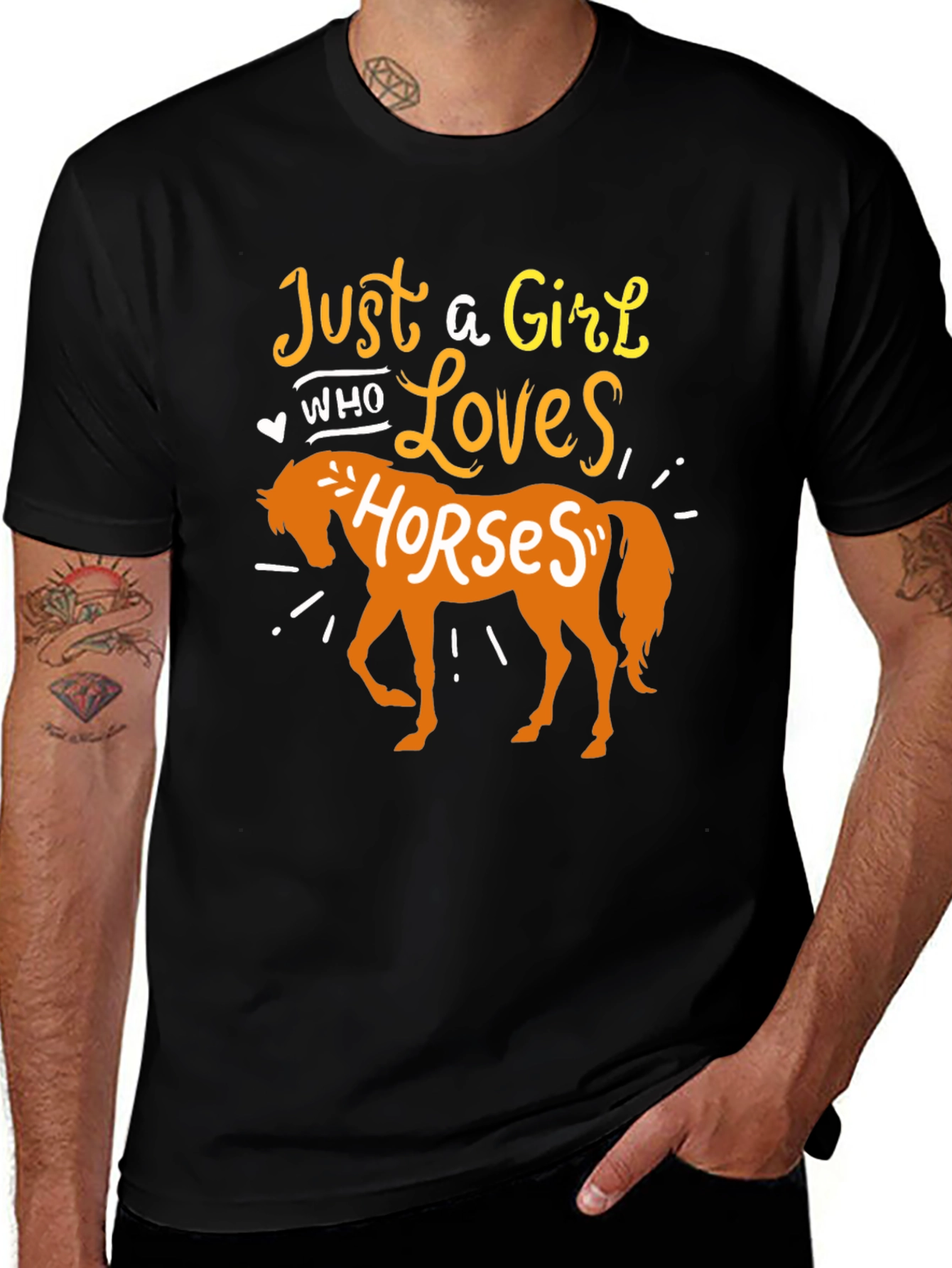 Variant 12 of Just a Girl Who Loves Horses T-Shirt