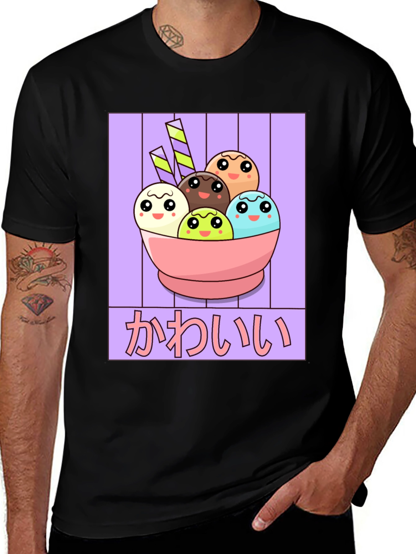 Variant 18 of Kawaii Ice Cream T-Shirt - Anime Style