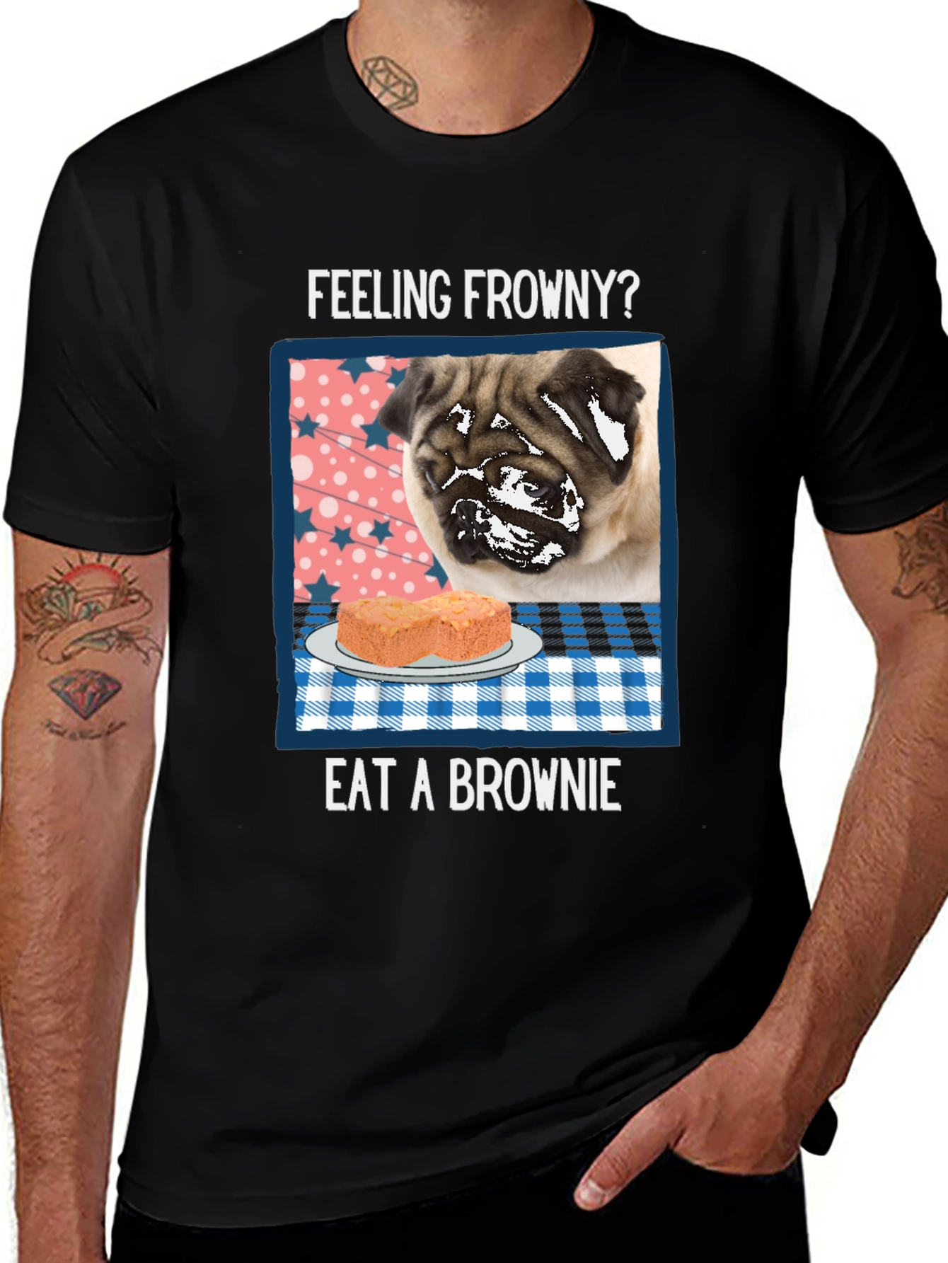 Variant 13 of Feeling Frowny? Eat a Brownie T-Shirt