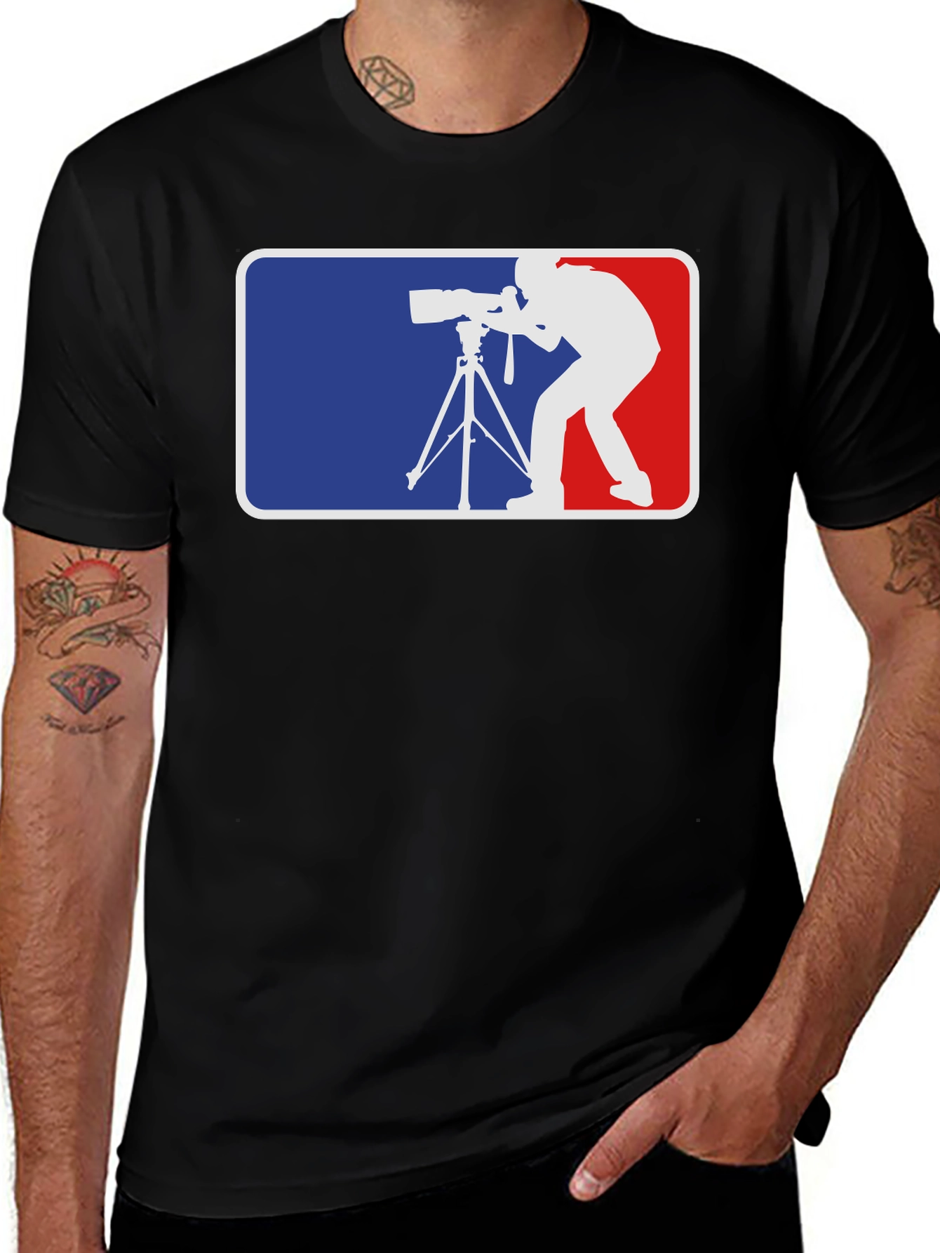 Variant 27 of Photographer Graphic T-Shirt - Black