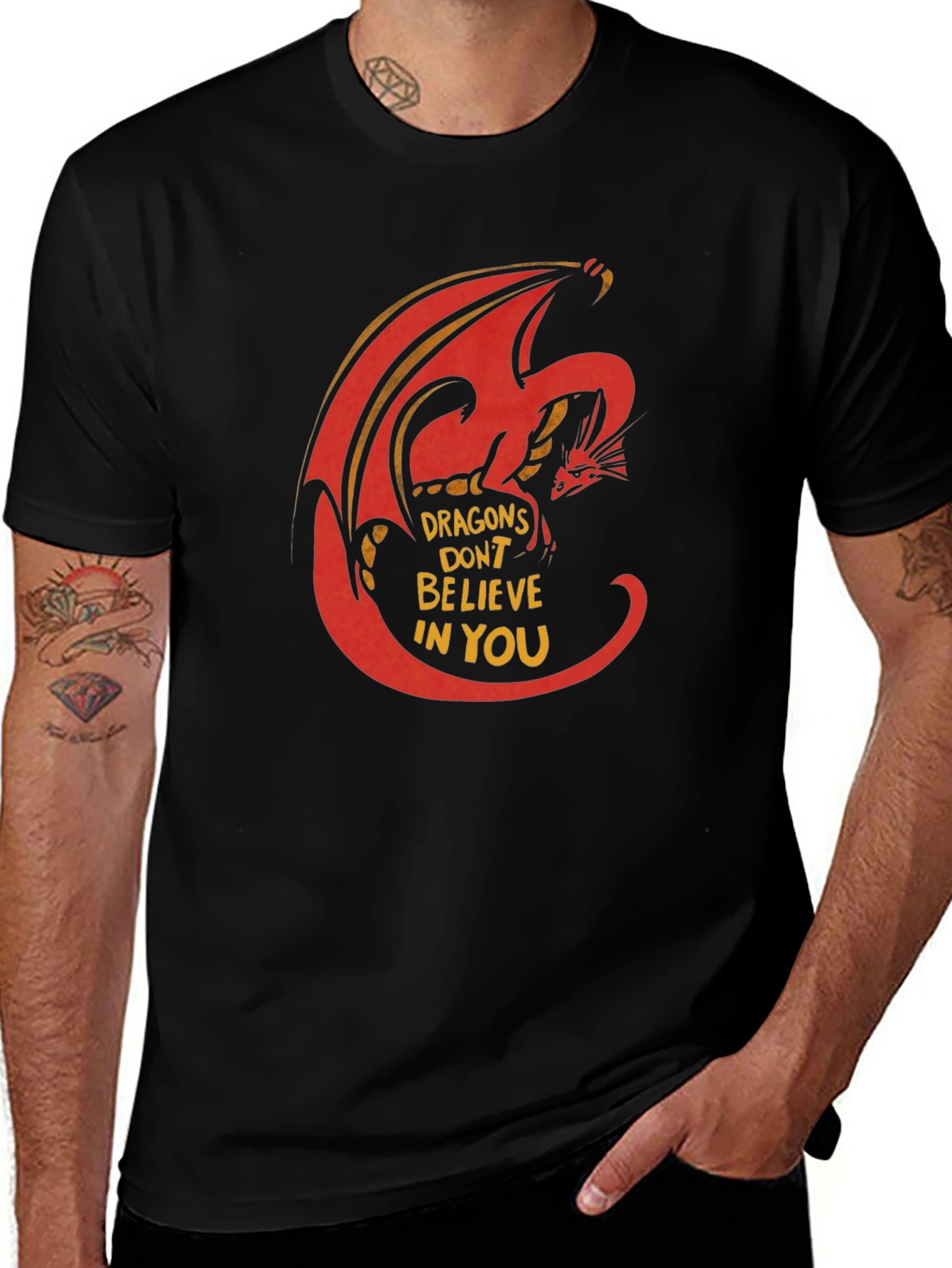Variant 17 of Dragon Graphic T-Shirt - Dragons Don't Believe In You