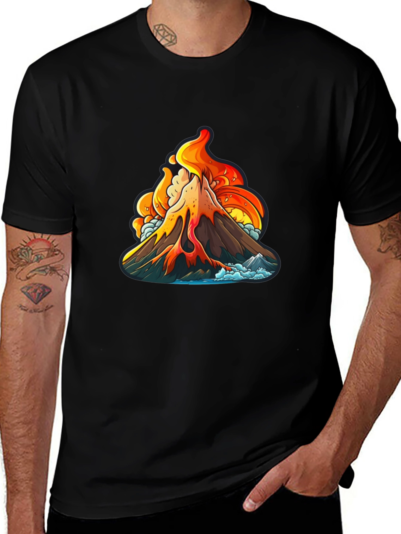 Variant 8 of Volcano Graphic T-Shirt