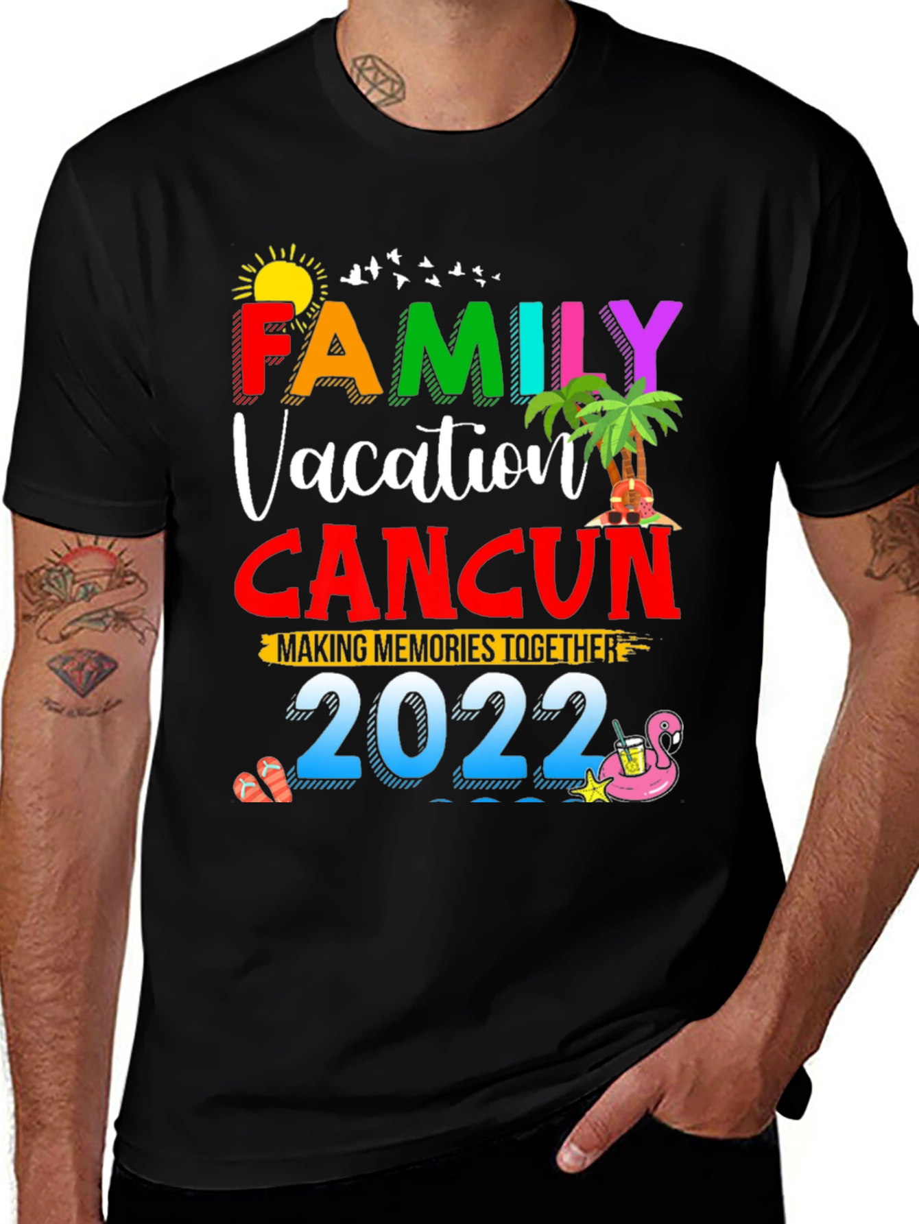 Family Vacation Cancun 2022 Graphic Tee