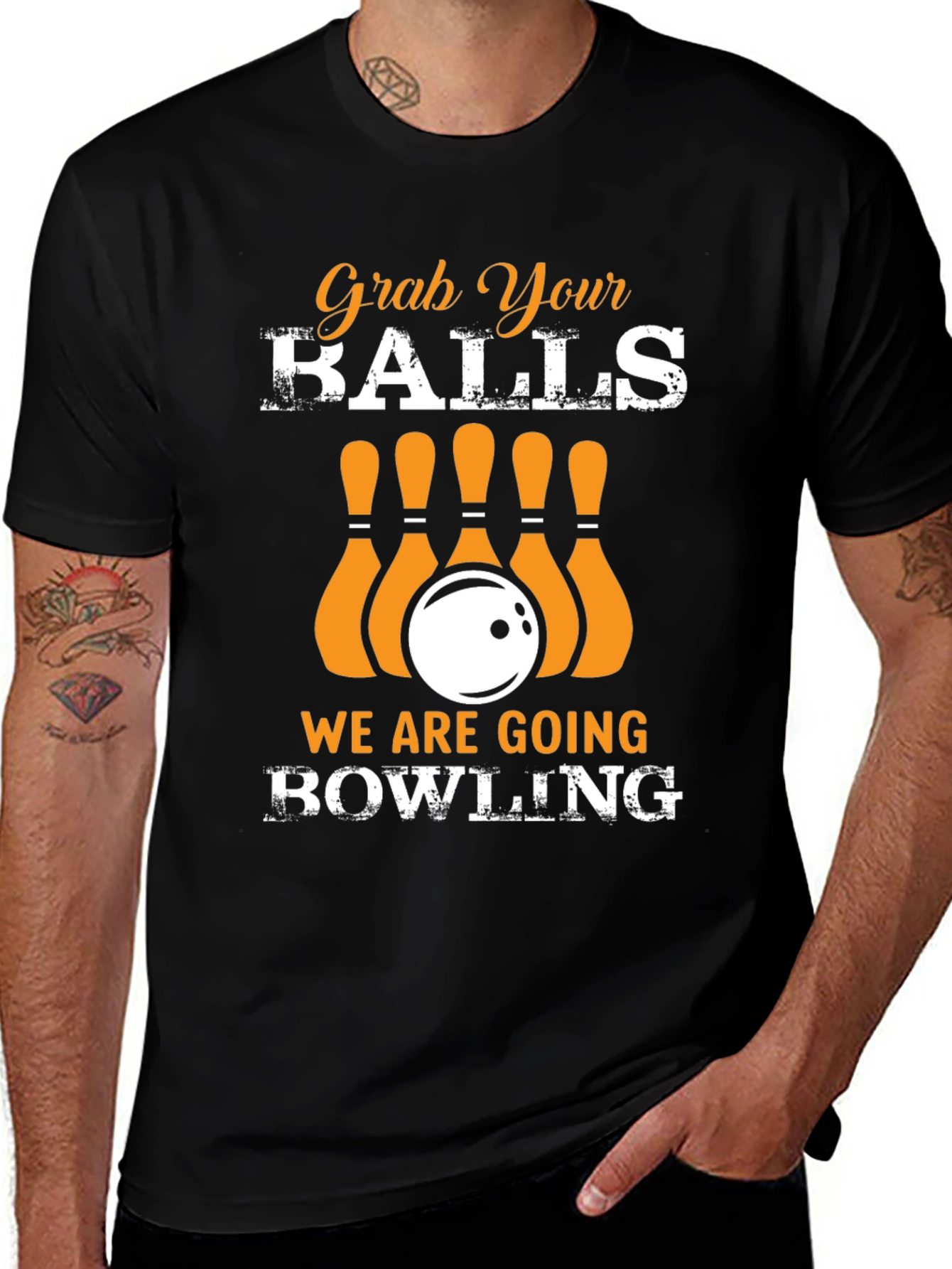 Variant 25 of Funny Bowling T-Shirt - Grab Your Balls Bowling Tee