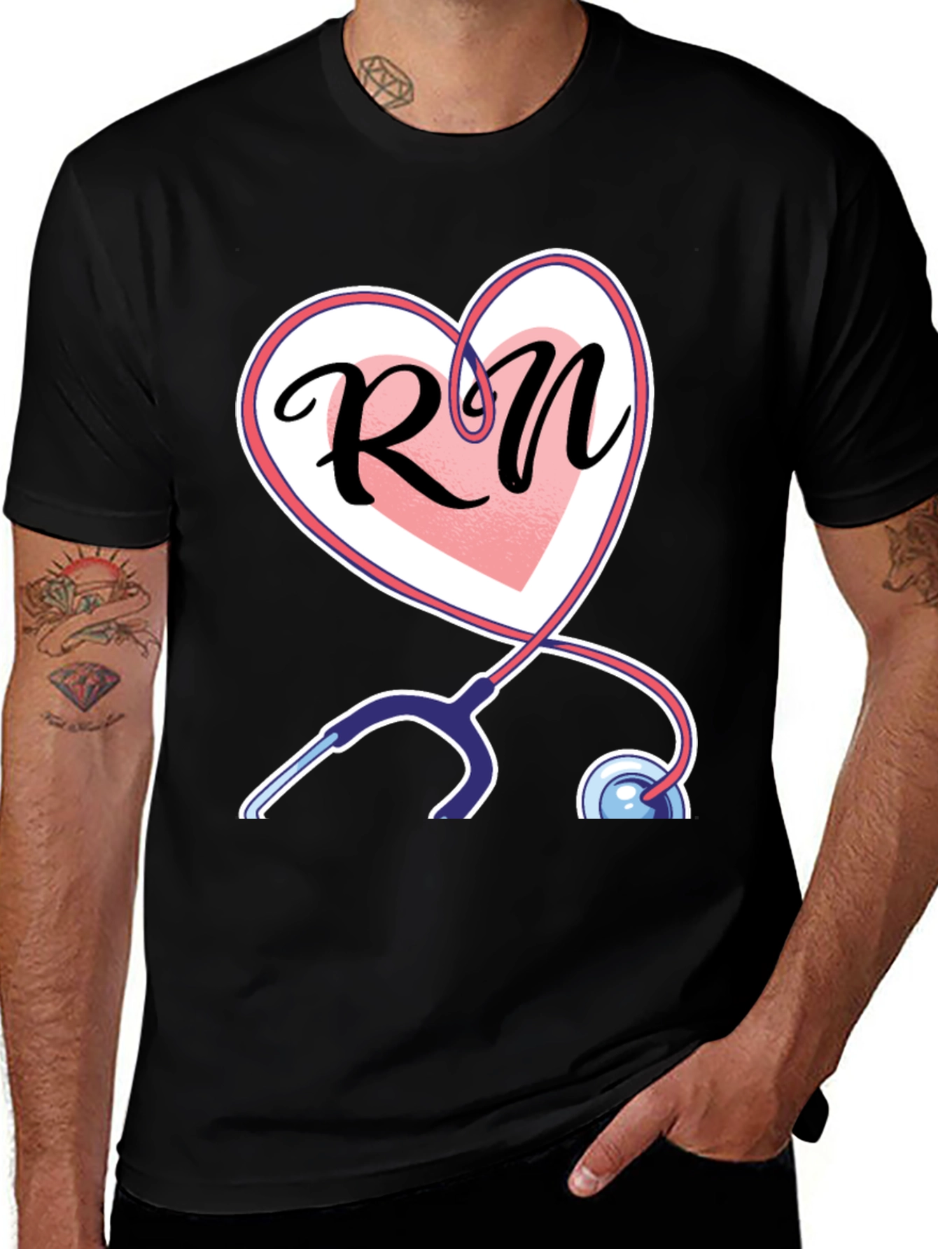 RN Heartbeat Stethoscope Nurse T-Shirt