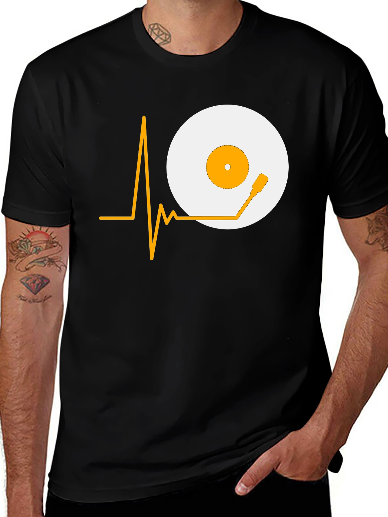 Variant 15 of DJ Heartbeat T-Shirt - Music Lover Tee