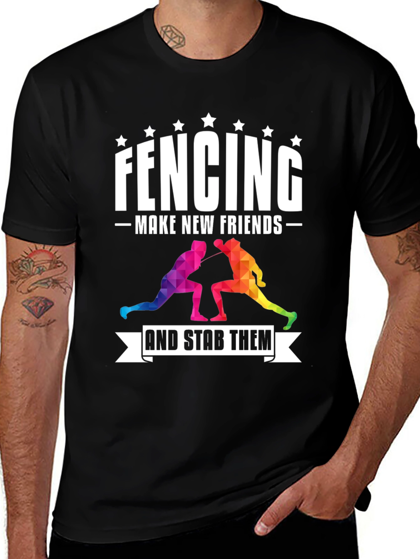 Variant 29 of Fencing: Make New Friends and Stab Them T-Shirt