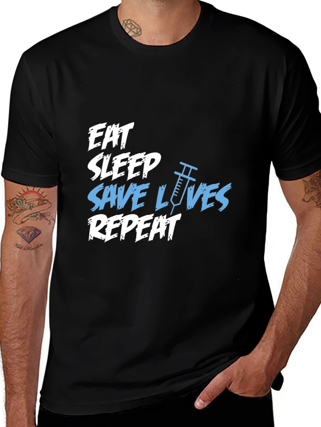 Variant 7 of Eat Sleep Save Lives T-Shirt
