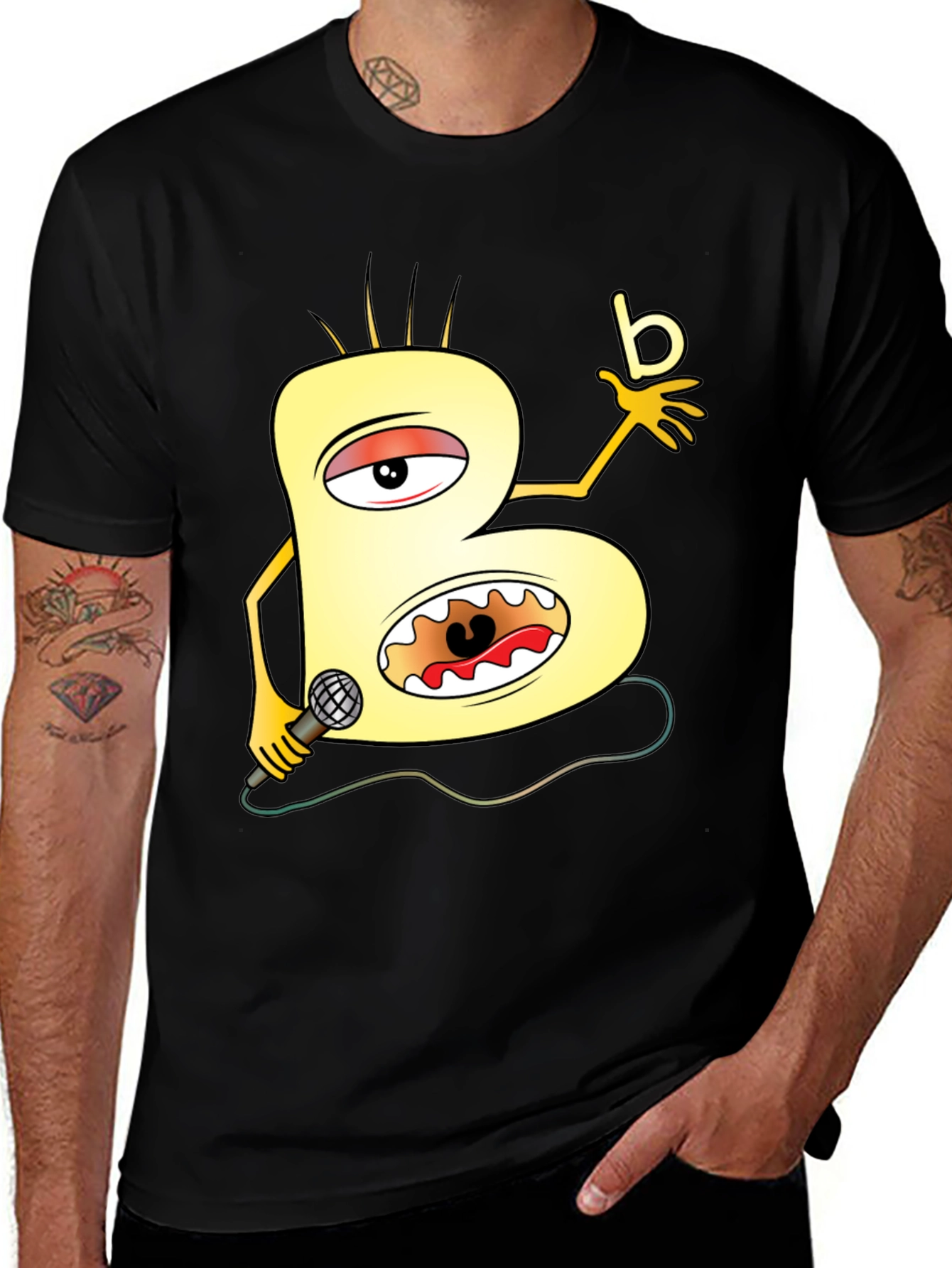 Funny Monster Letter "B" T-Shirt